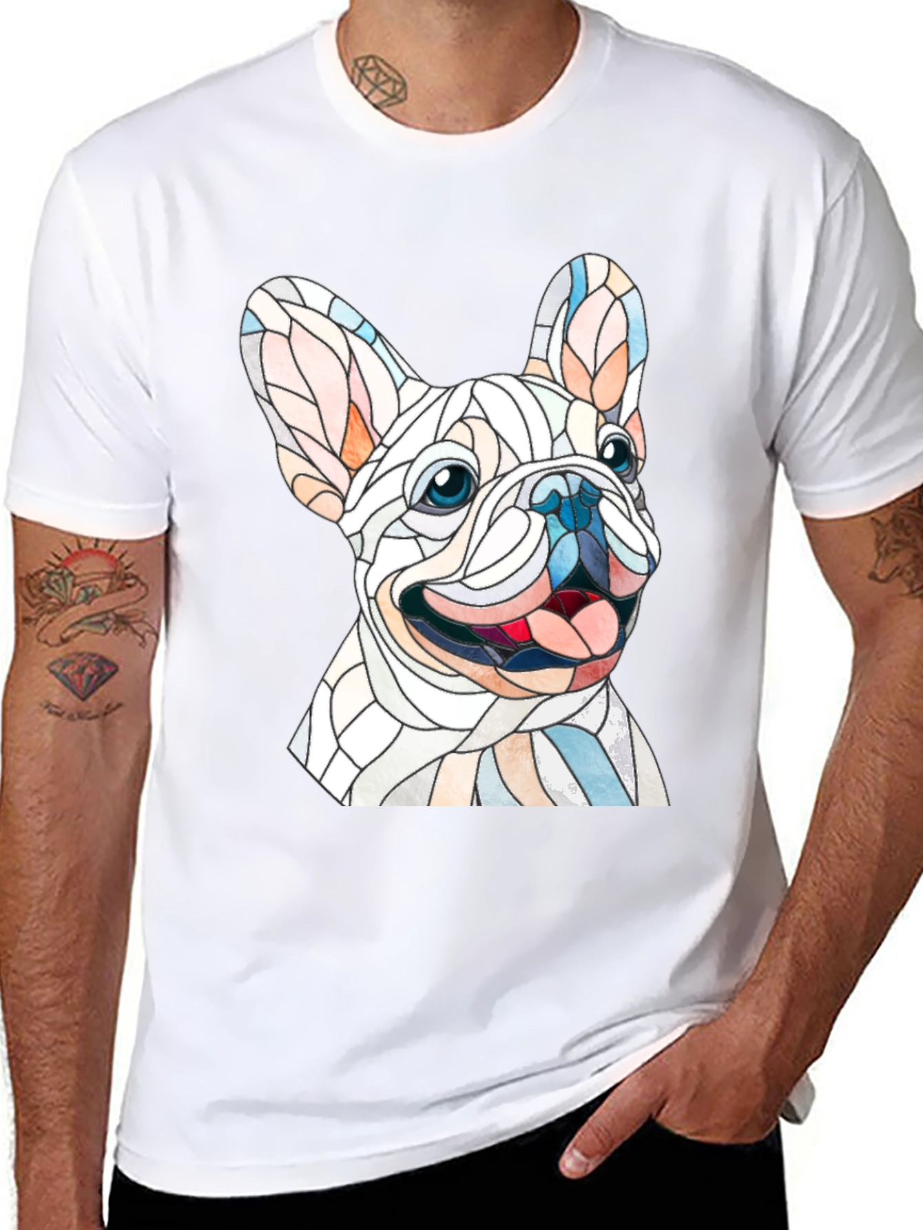 French Bulldog Art T-Shirt - Black