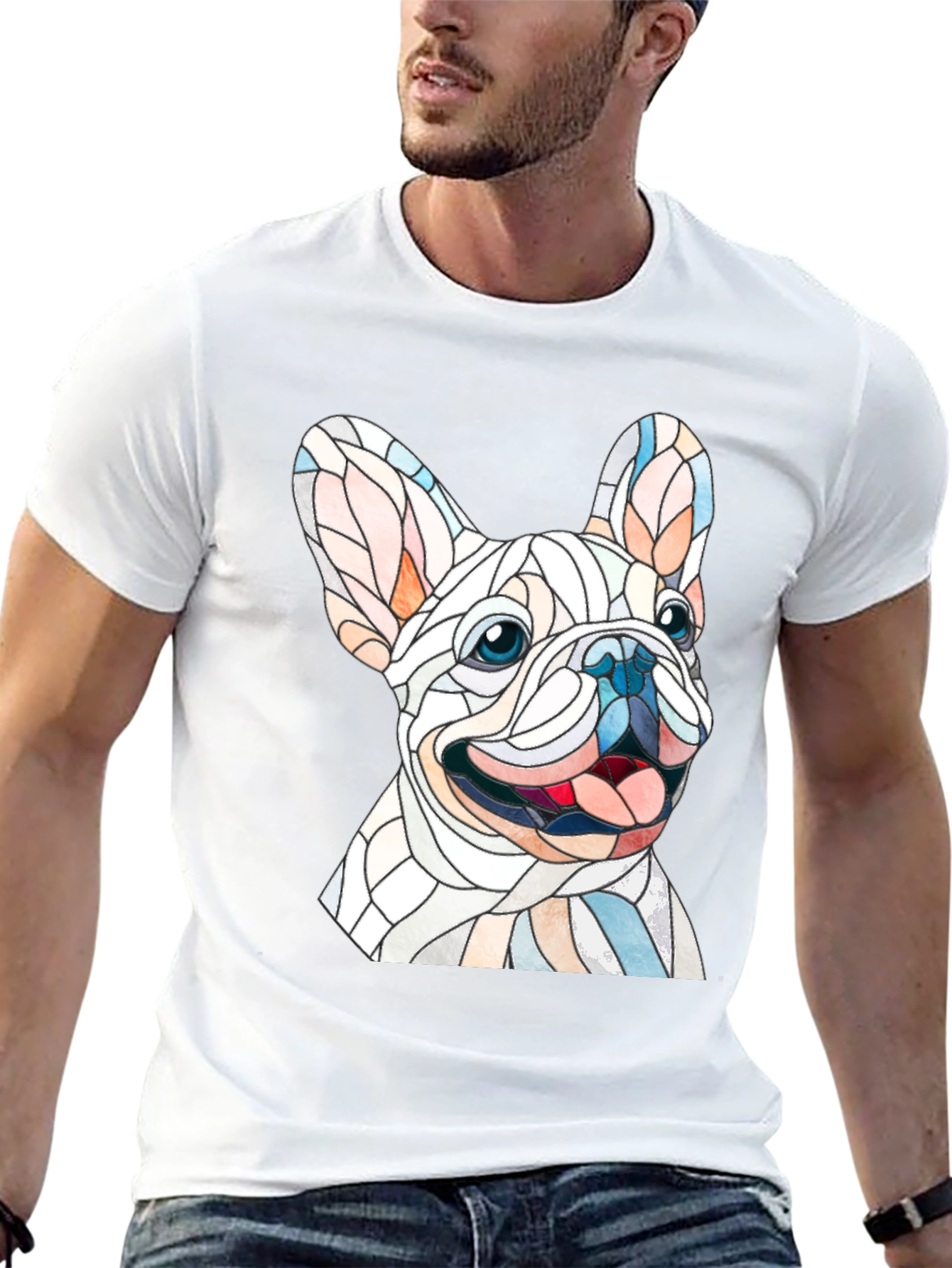 French Bulldog Art T-Shirt - Black