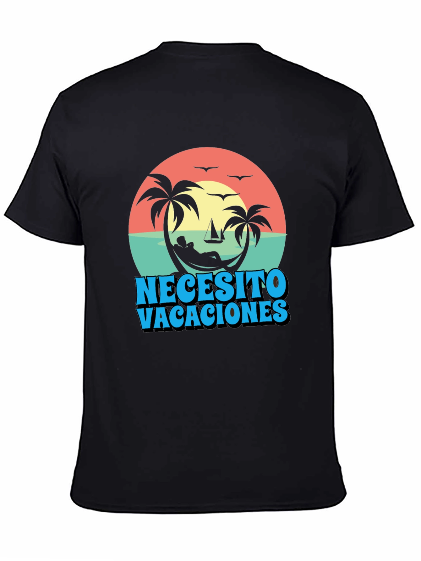 Necesito Vacaciones Graphic T-Shirt - Relaxed Vacation Vibes