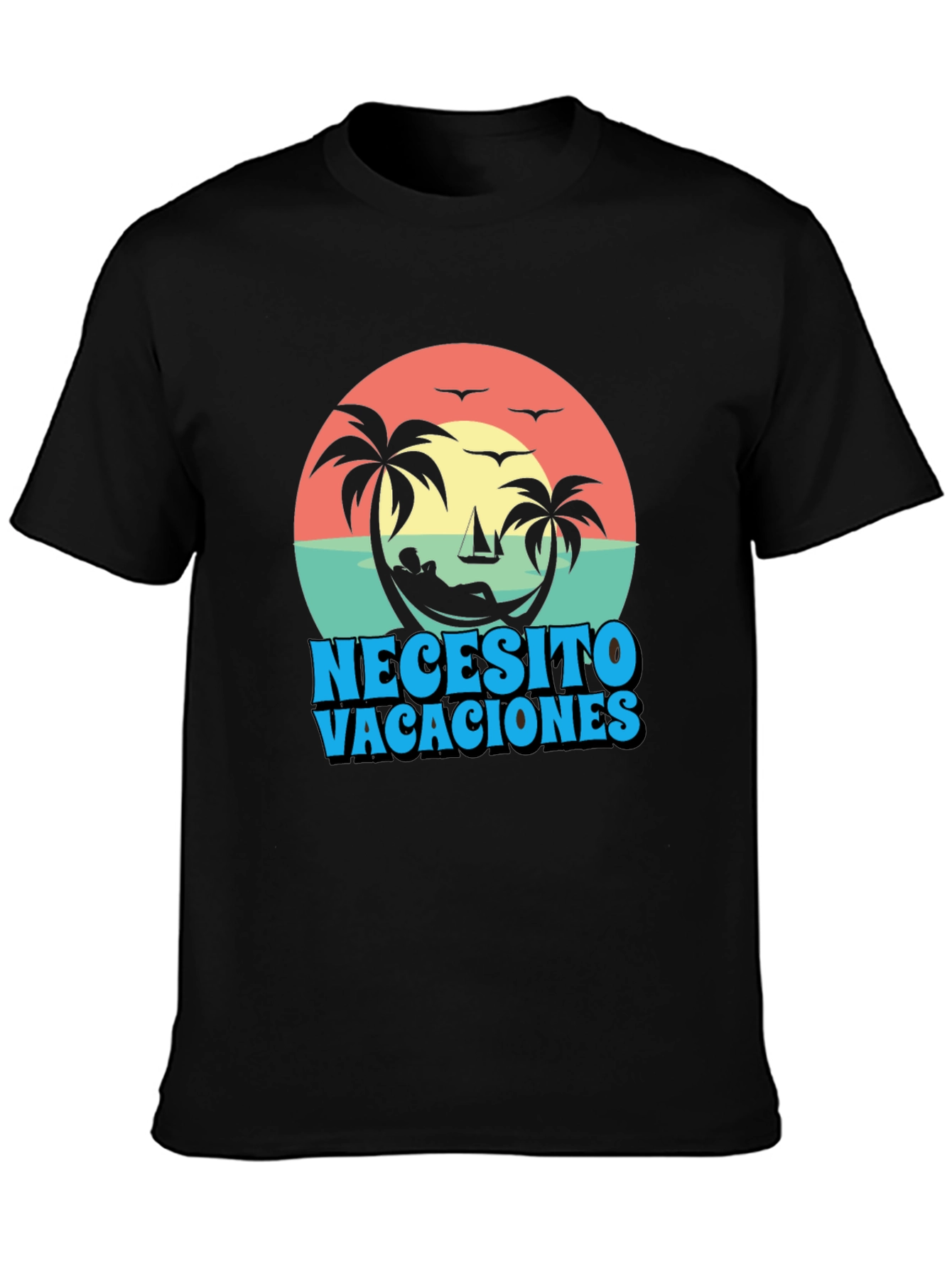 Necesito Vacaciones Graphic T-Shirt - Relaxed Vacation Vibes