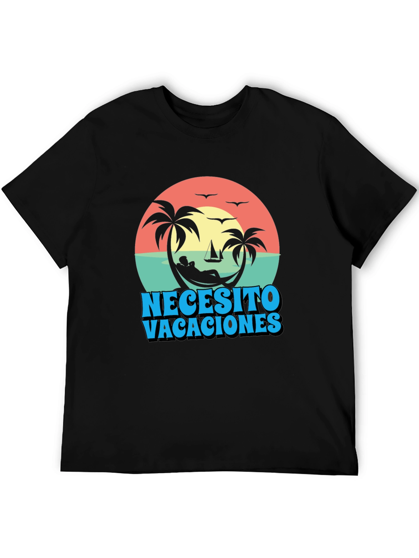 Necesito Vacaciones Graphic T-Shirt - Relaxed Vacation Vibes