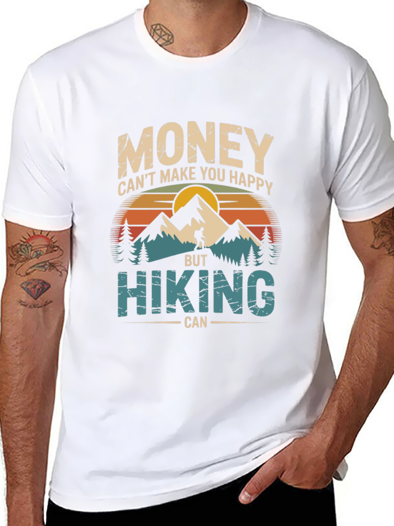 Hiking T-Shirt: Money Cant Buy Happiness