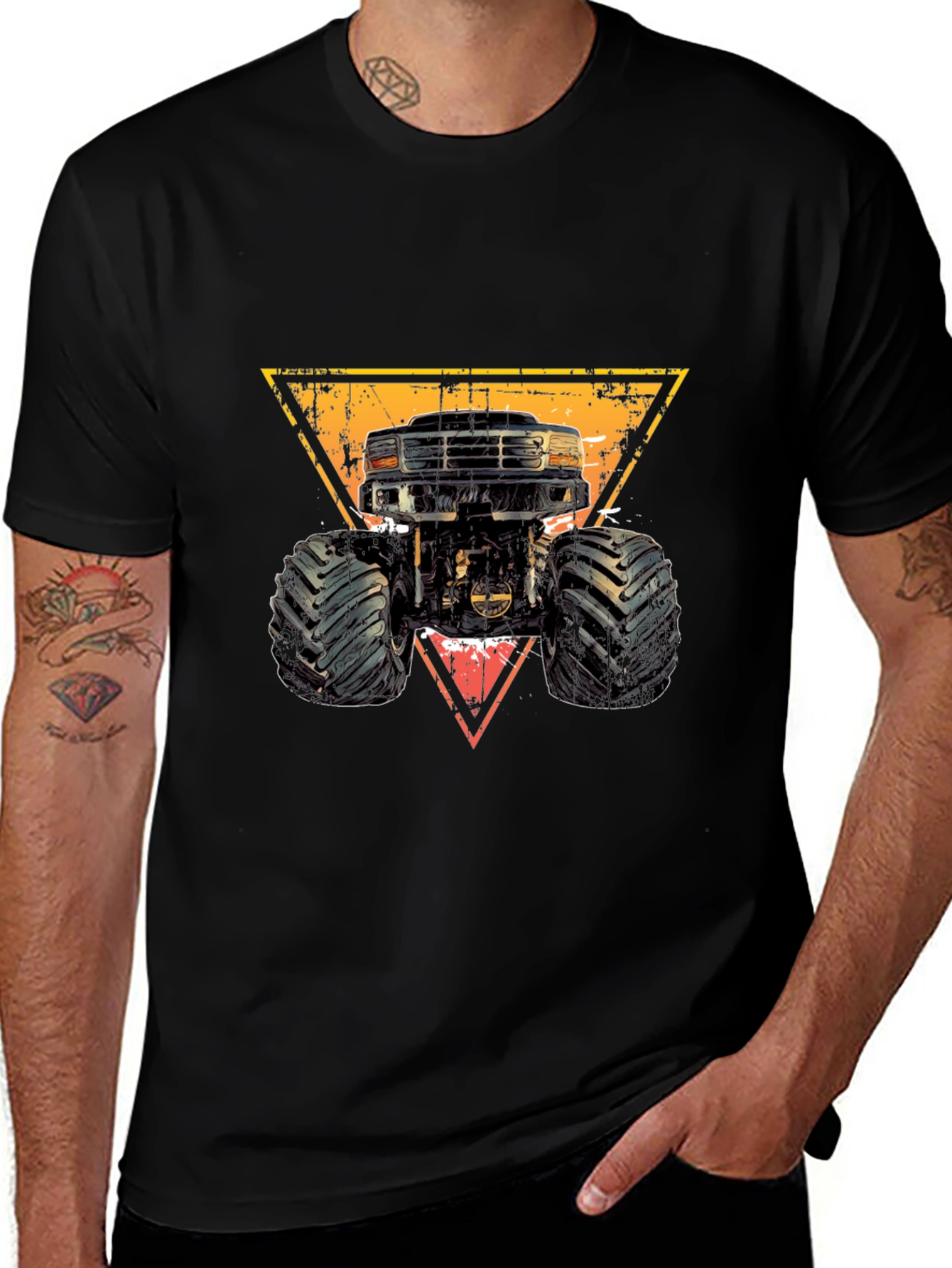 Monster Truck Graphic Tee - Black