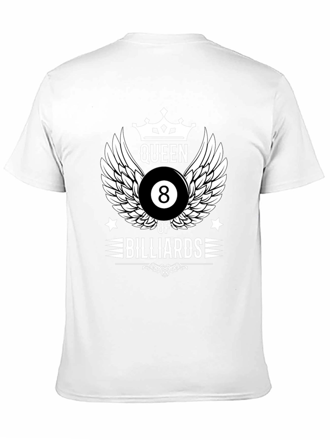 Queen of Billiards Graphic Tee - Pool Player T-Shirt