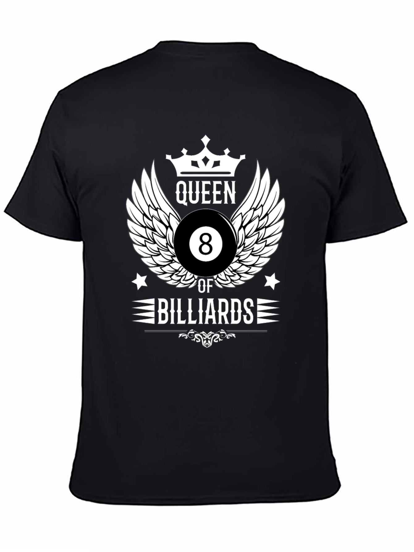 Queen of Billiards Graphic Tee - Pool Player T-Shirt