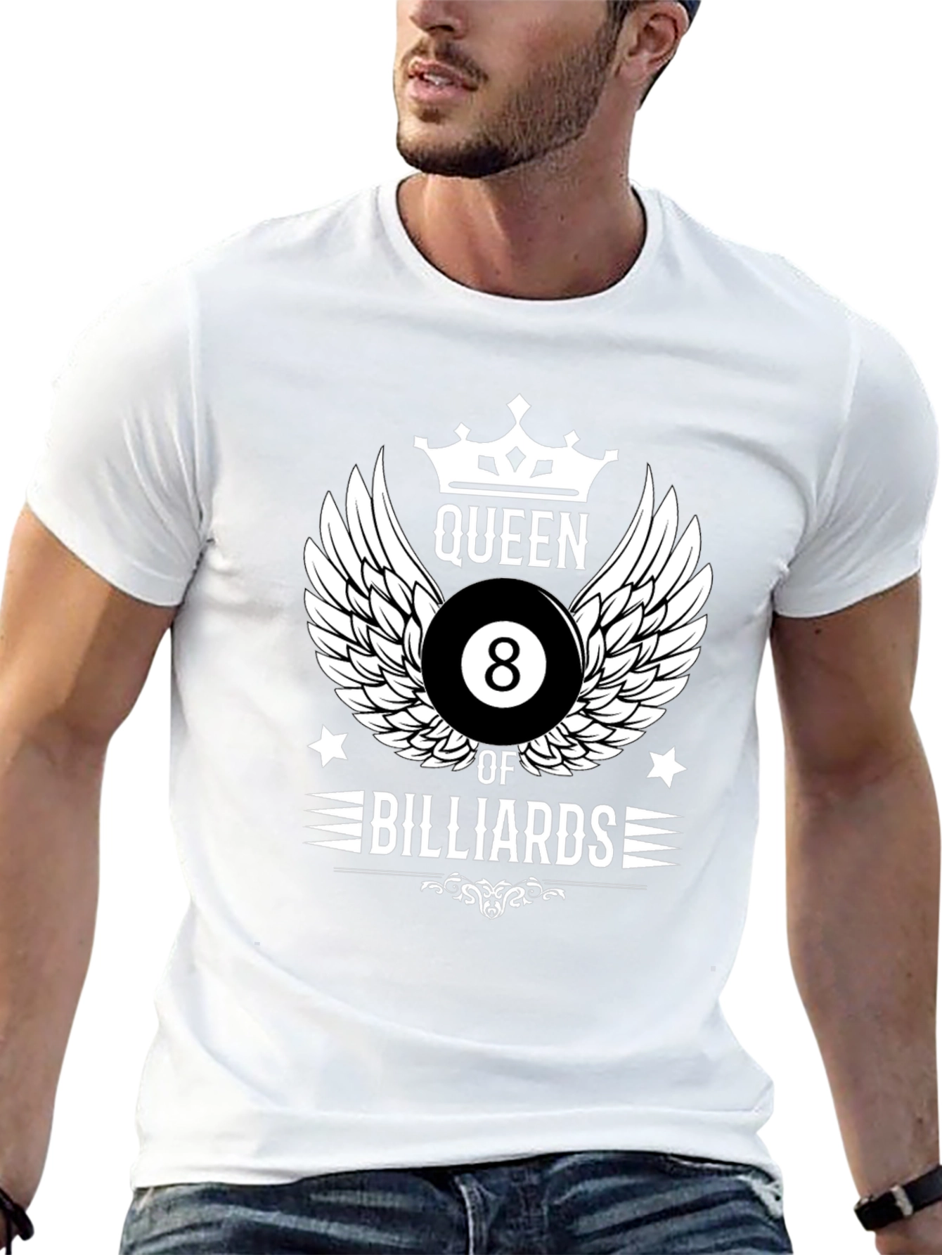 Queen of Billiards Graphic Tee - Pool Player T-Shirt