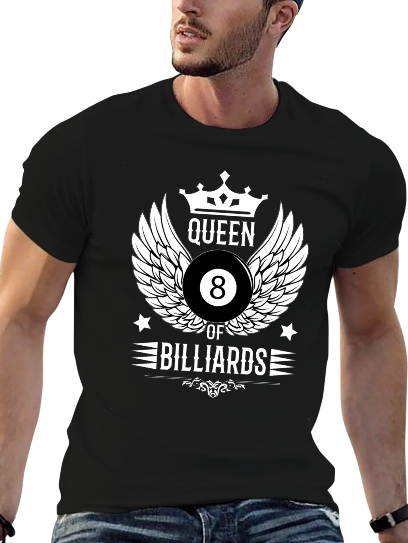 Queen of Billiards Graphic Tee - Pool Player T-Shirt