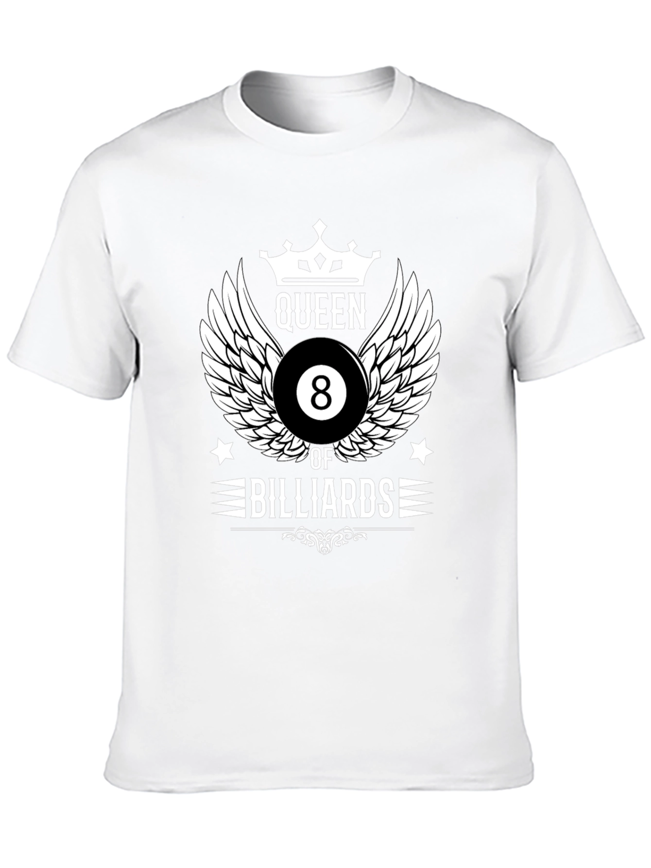 Queen of Billiards Graphic Tee - Pool Player T-Shirt