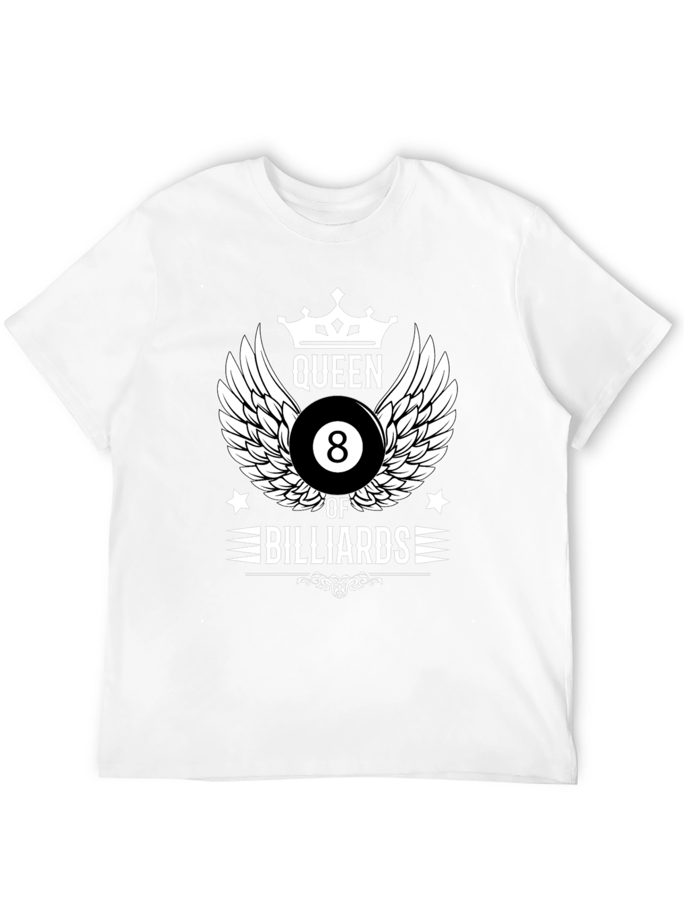 Queen of Billiards Graphic Tee - Pool Player T-Shirt