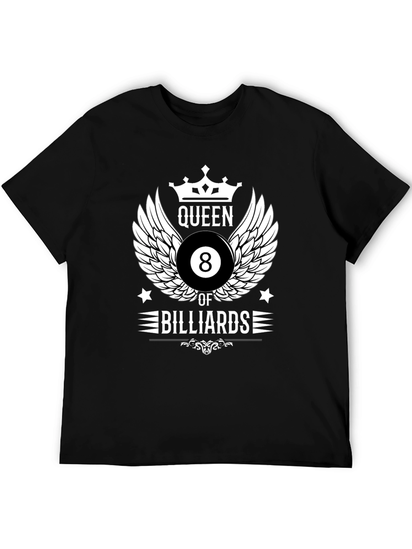 Queen of Billiards Graphic Tee - Pool Player T-Shirt