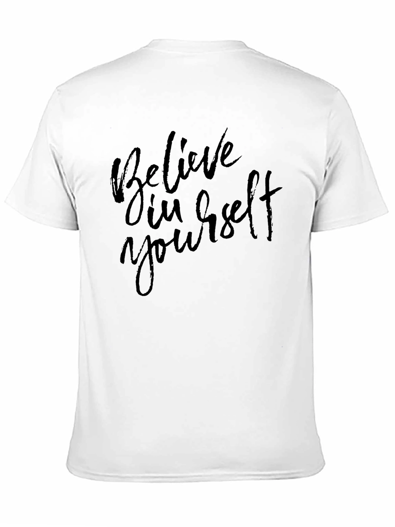 Believe In Yourself Graphic Black T-Shirt