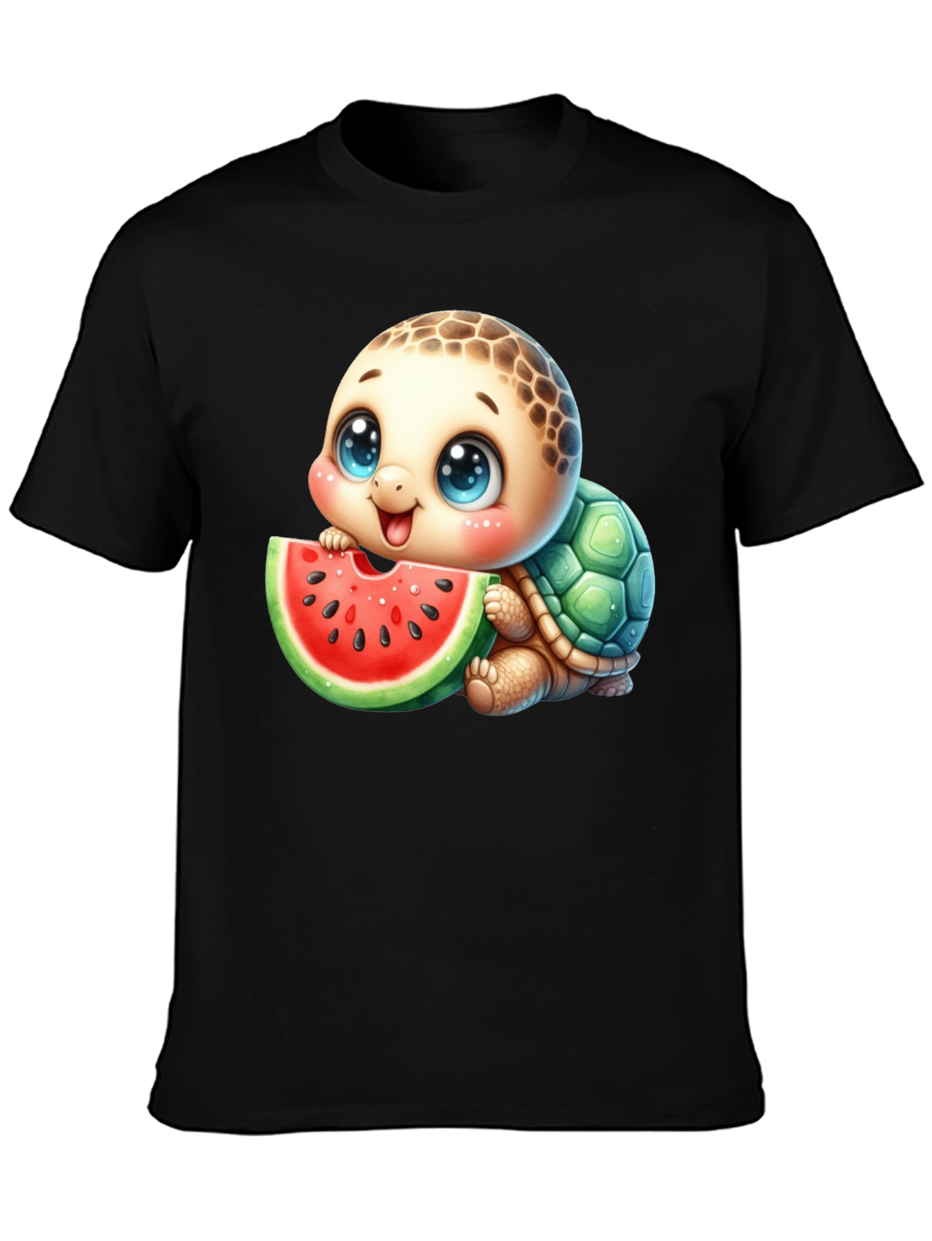 Cute Turtle Watermelon Graphic Tee