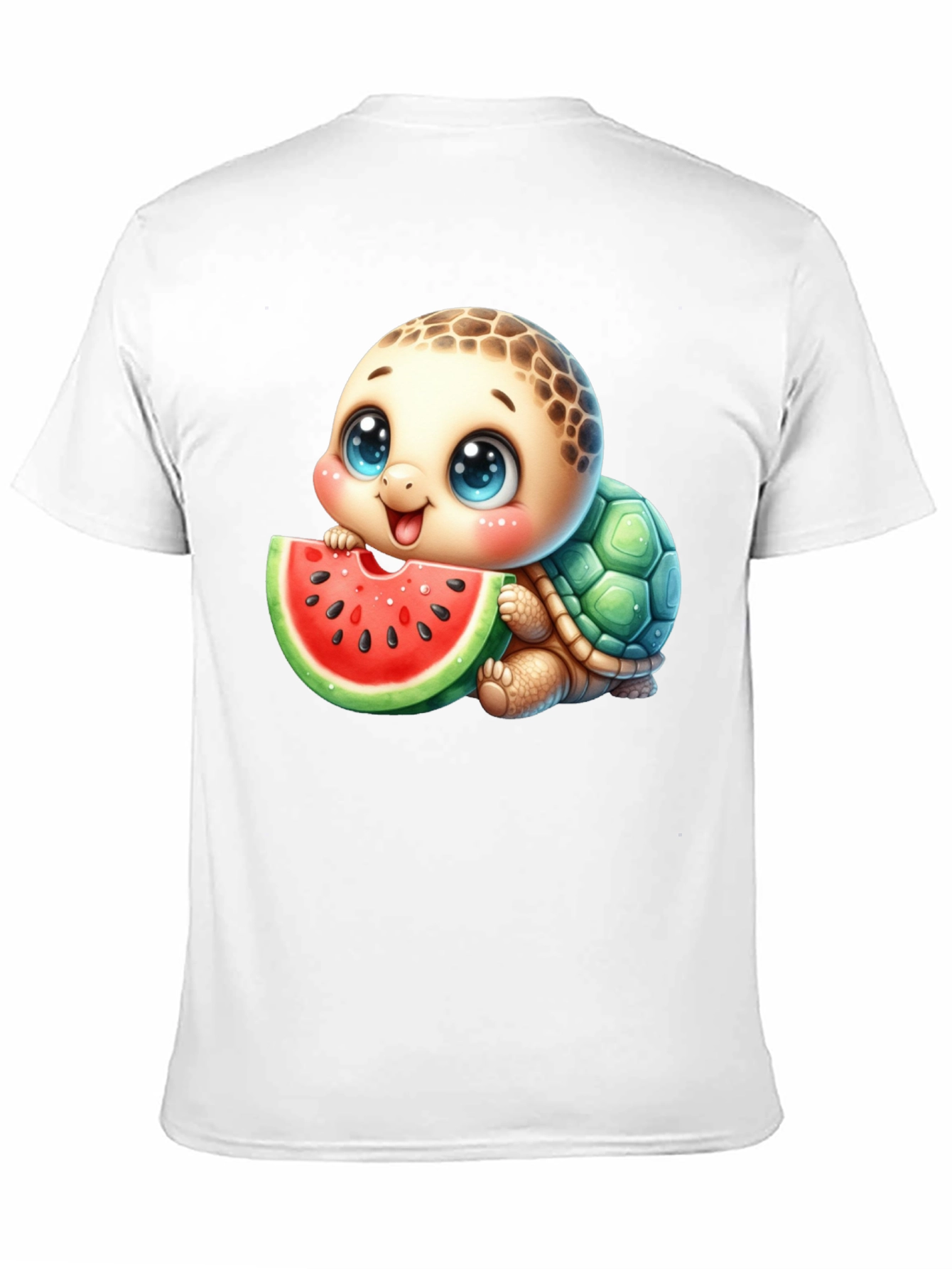 Cute Turtle Watermelon Graphic Tee