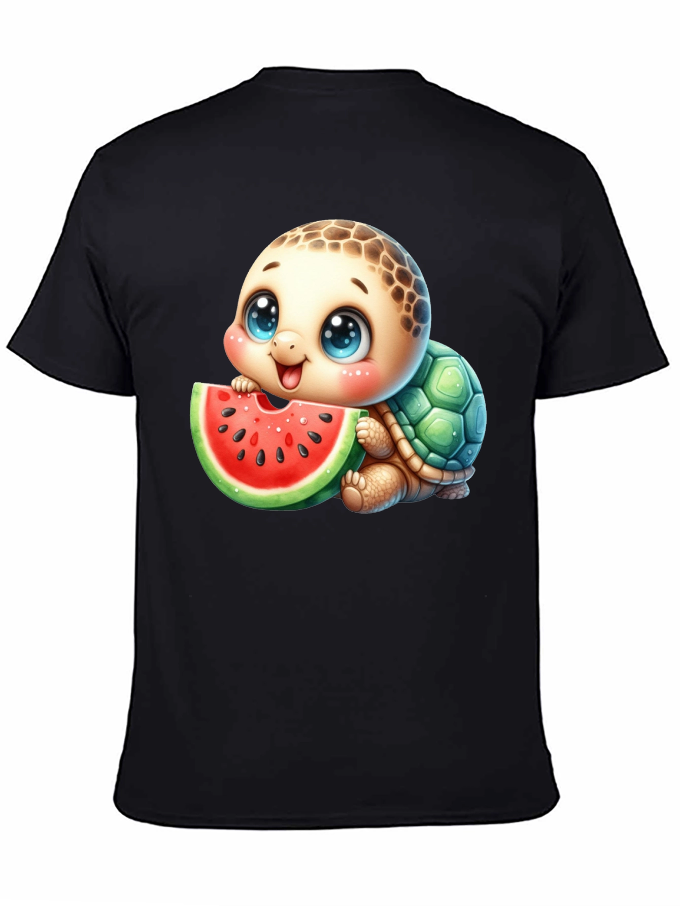 Cute Turtle Watermelon Graphic Tee