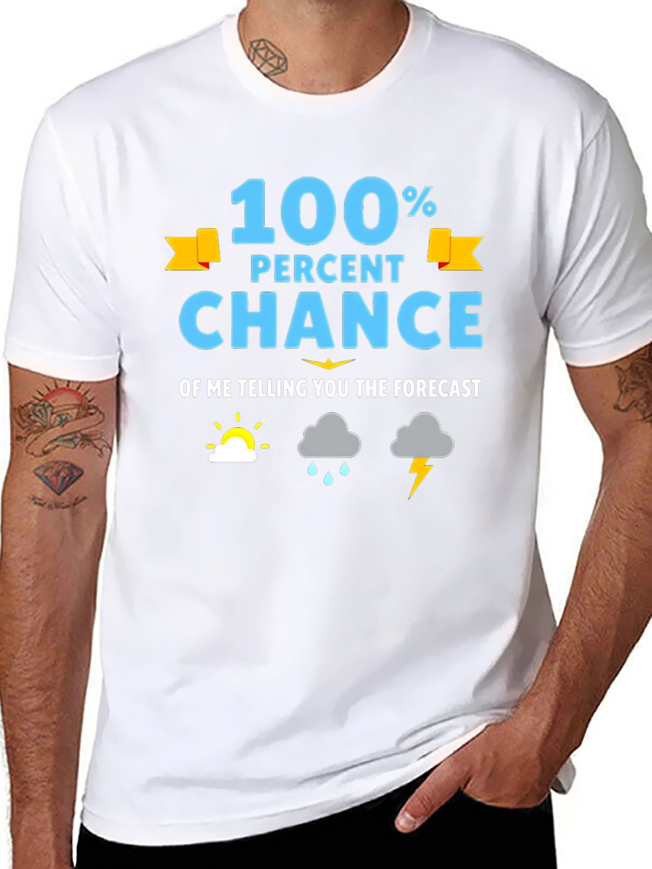 Funny Weather Forecast Graphic T-Shirt