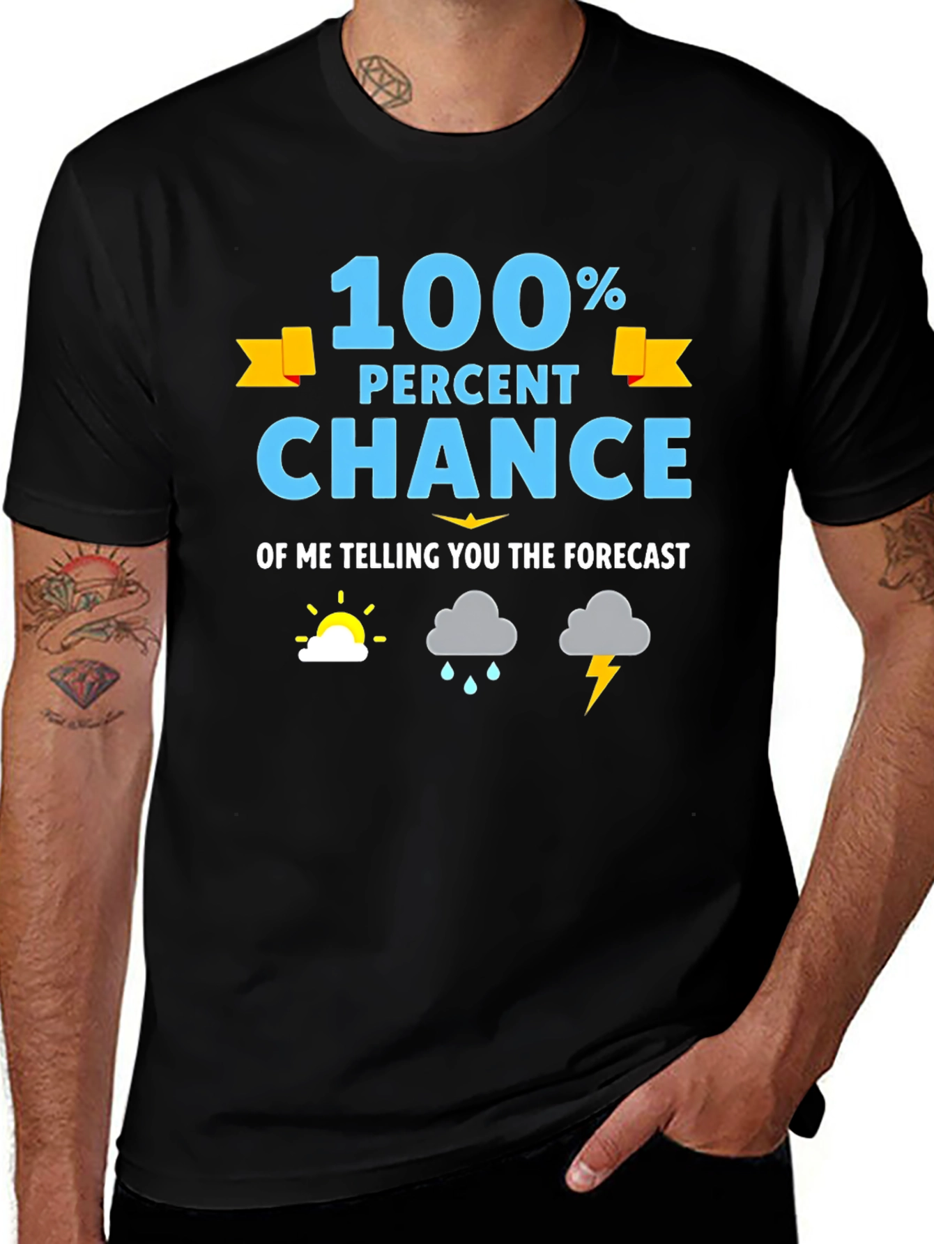 Funny Weather Forecast Graphic T-Shirt