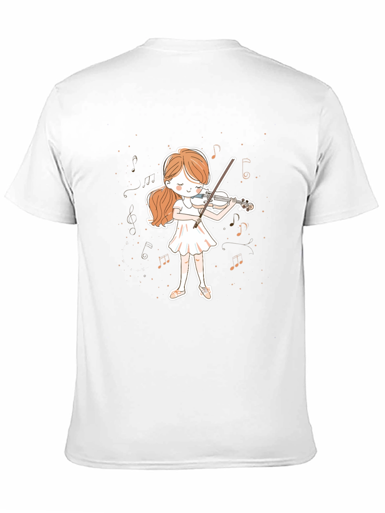 Girl Playing Violin Graphic Tee - Music Lover T-Shirt