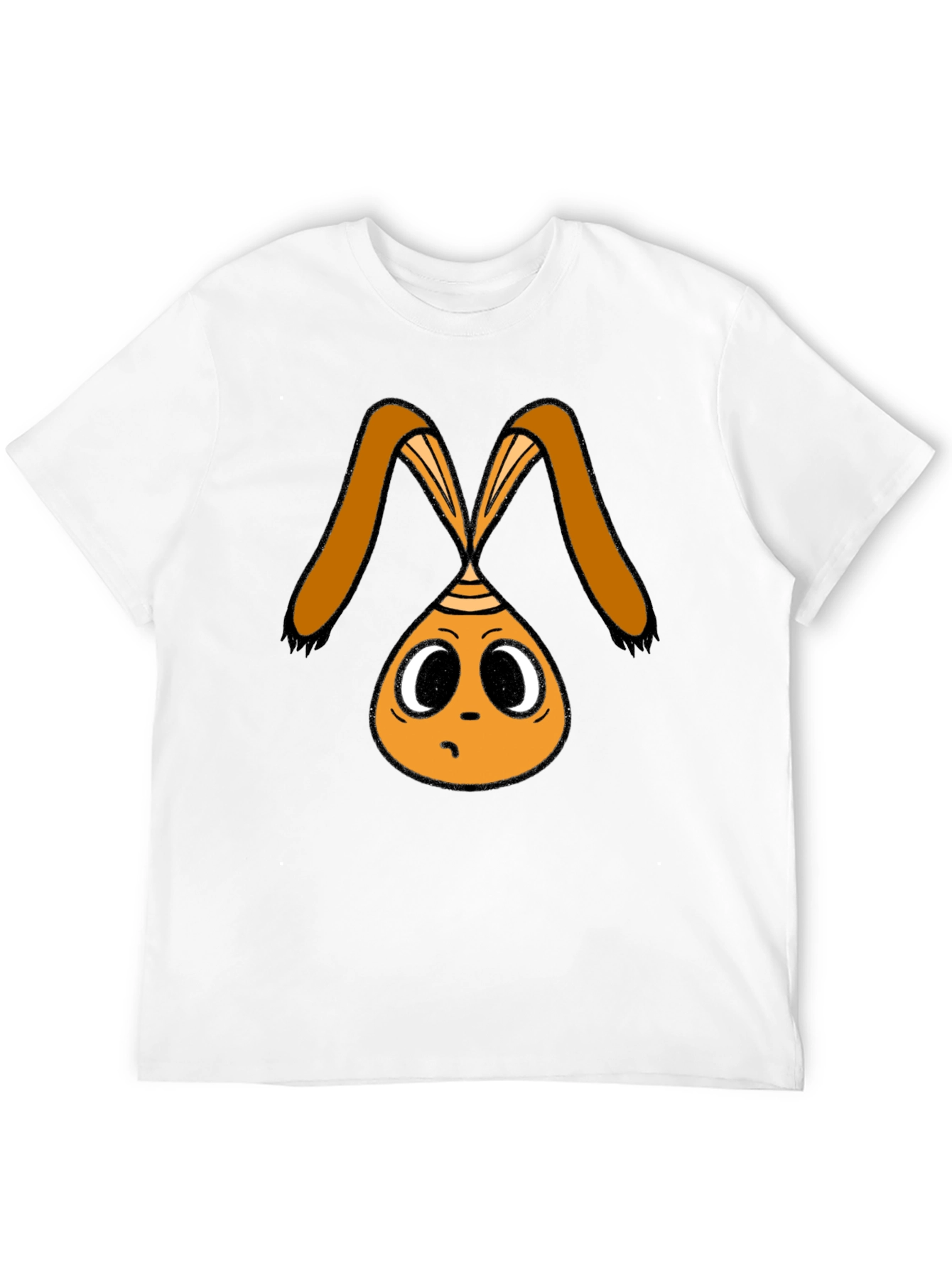 Cartoon Bunny Graphic Black T-Shirt