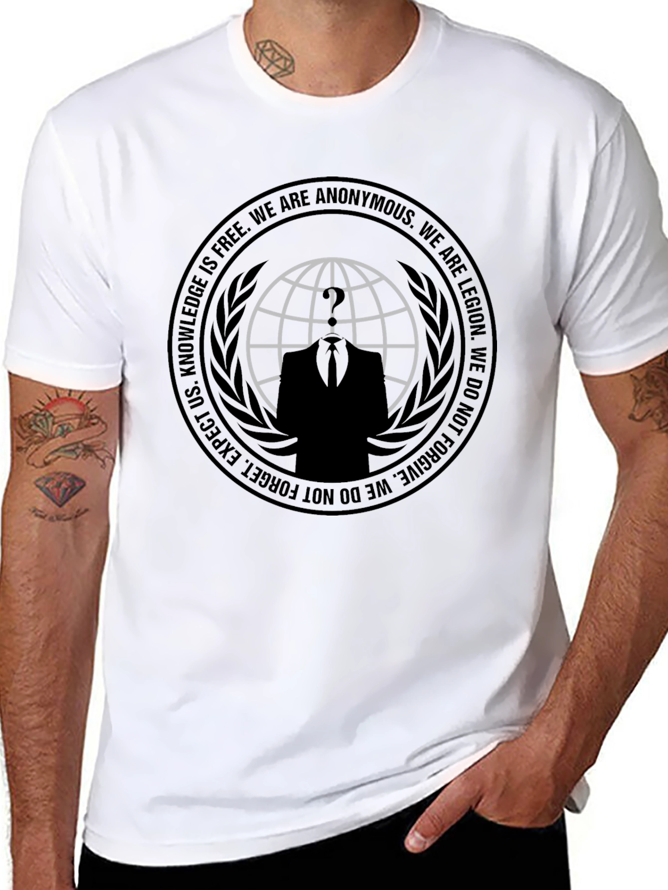 Anonymous Black T-Shirt - Knowledge is Free