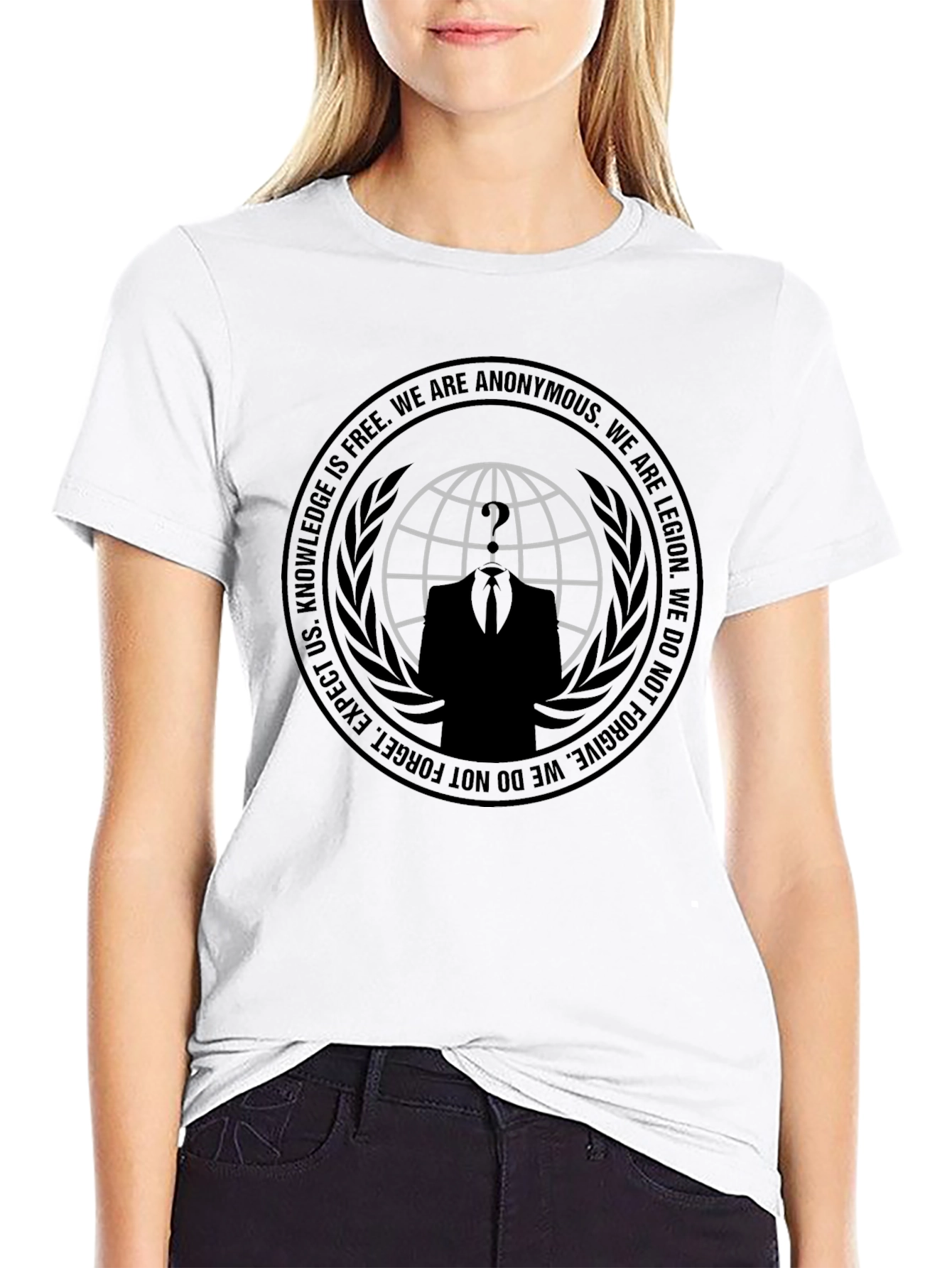 Anonymous Black T-Shirt - Knowledge is Free