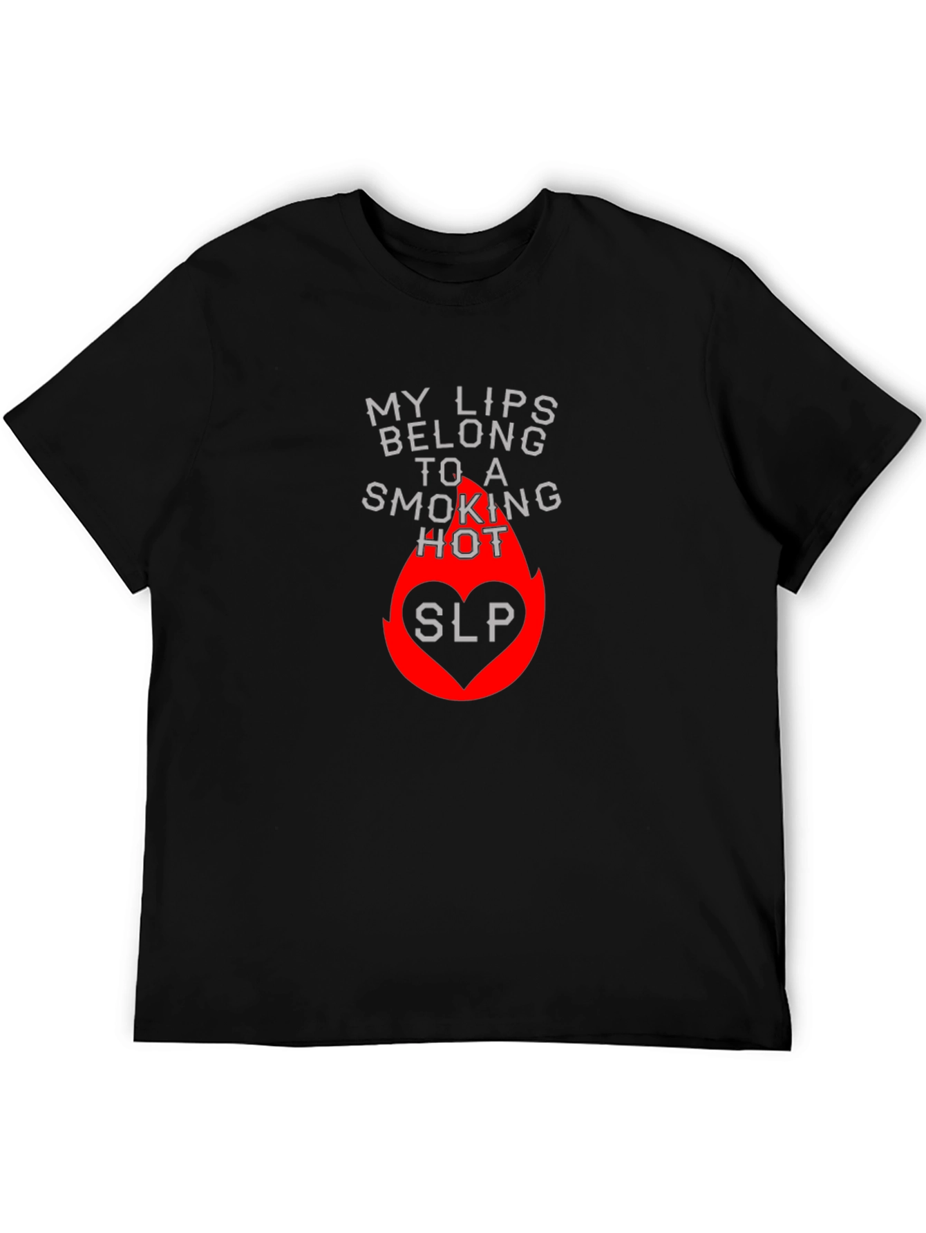 Smoking Hot Lips Graphic Tee - Black Cotton T-Shirt