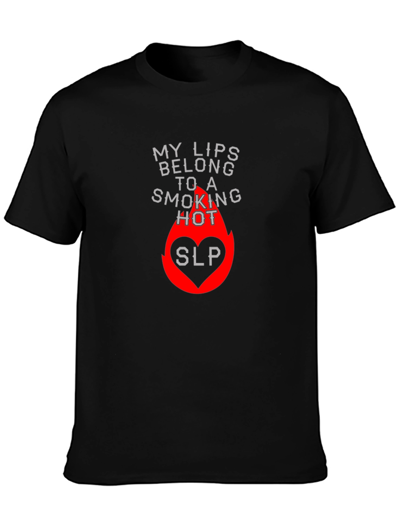 Smoking Hot Lips Graphic Tee - Black Cotton T-Shirt