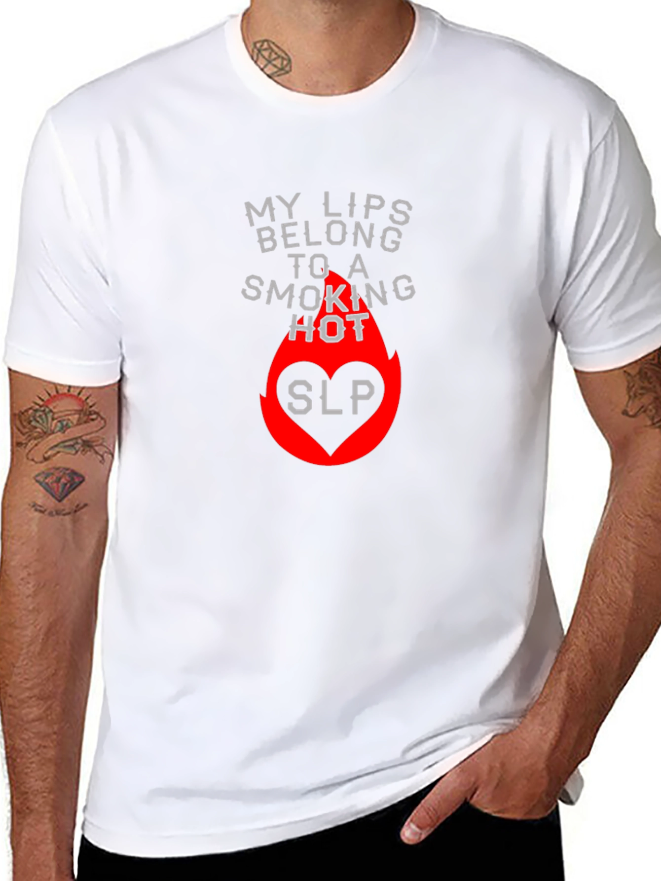 Smoking Hot Lips Graphic Tee - Black Cotton T-Shirt