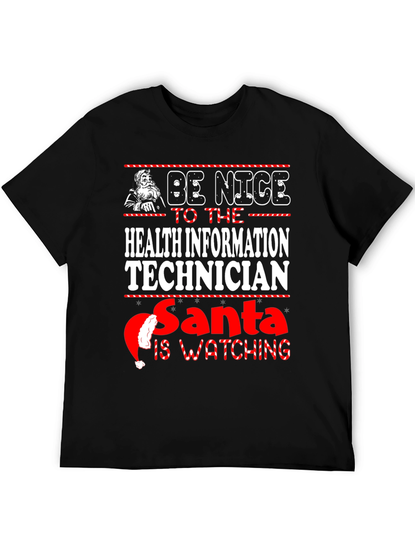 Health Info Tech Santa Watching T-Shirt