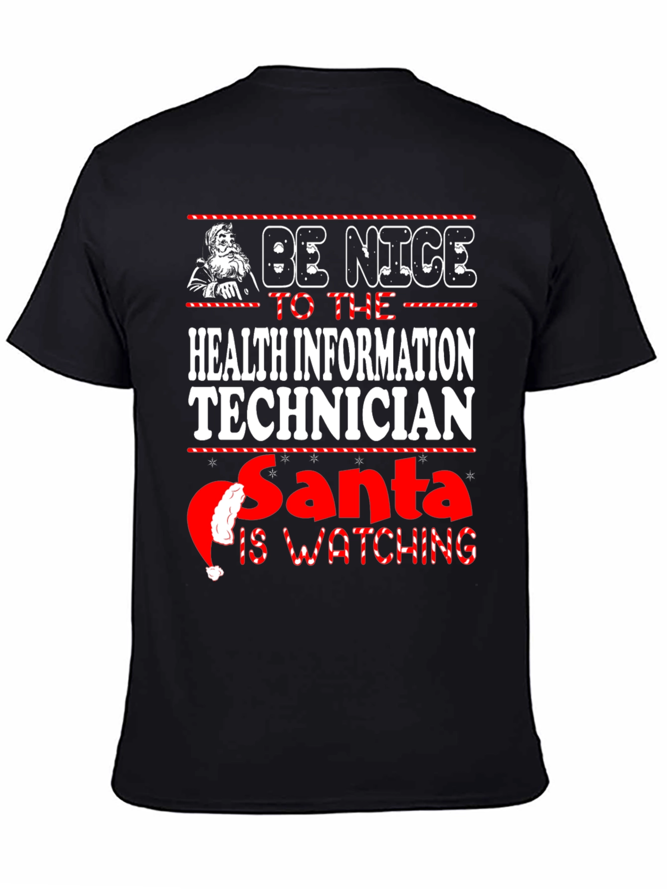 Health Info Tech Santa Watching T-Shirt