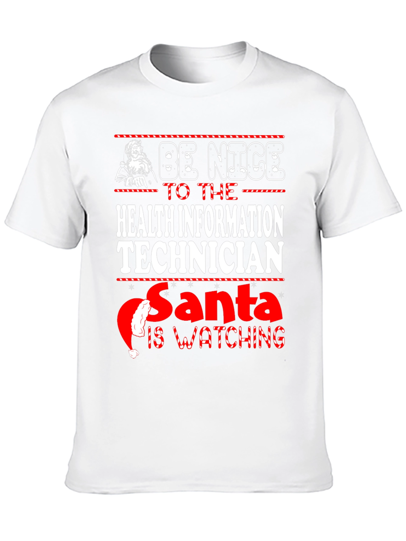 Health Info Tech Santa Watching T-Shirt