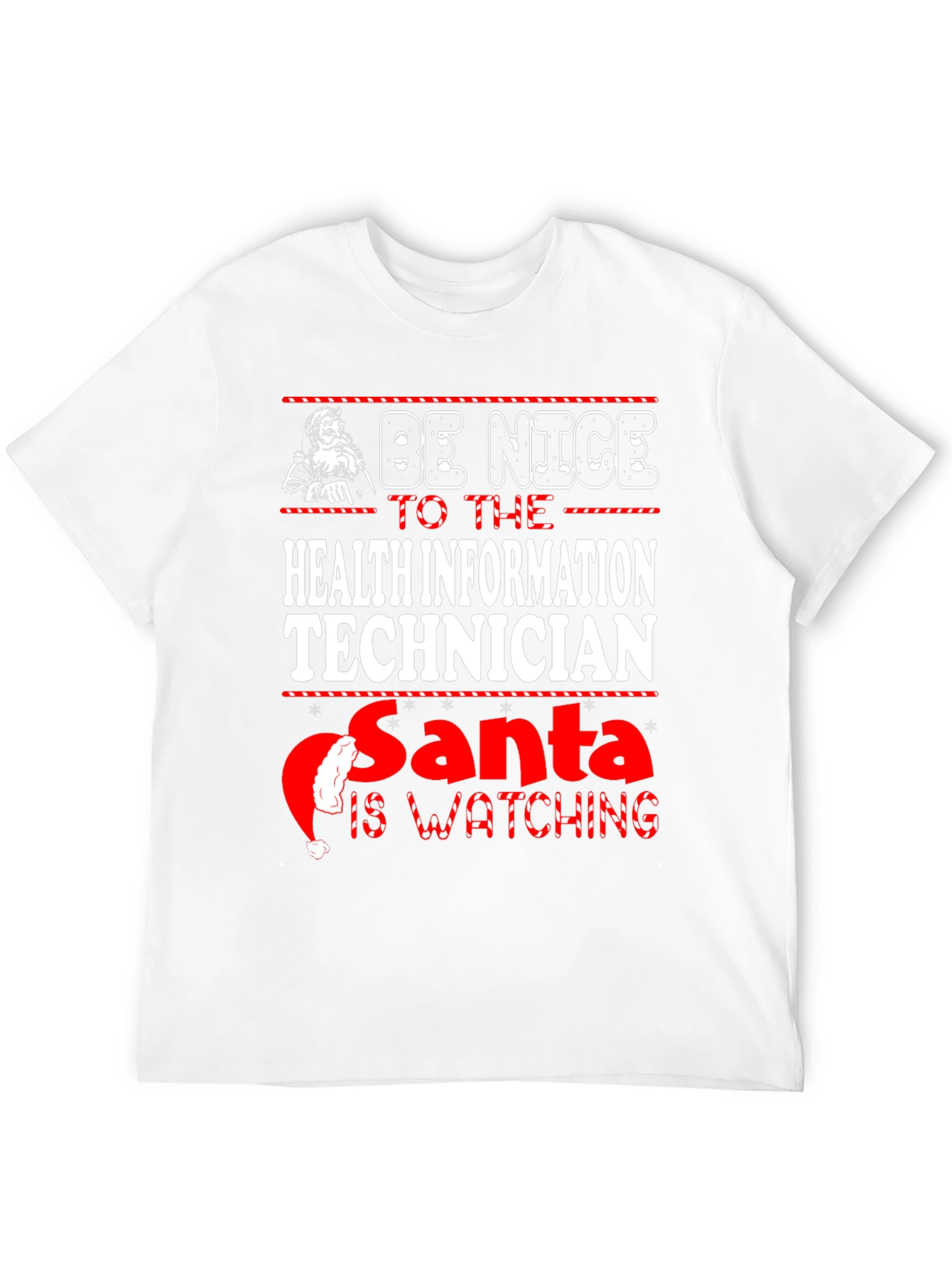 Health Info Tech Santa Watching T-Shirt