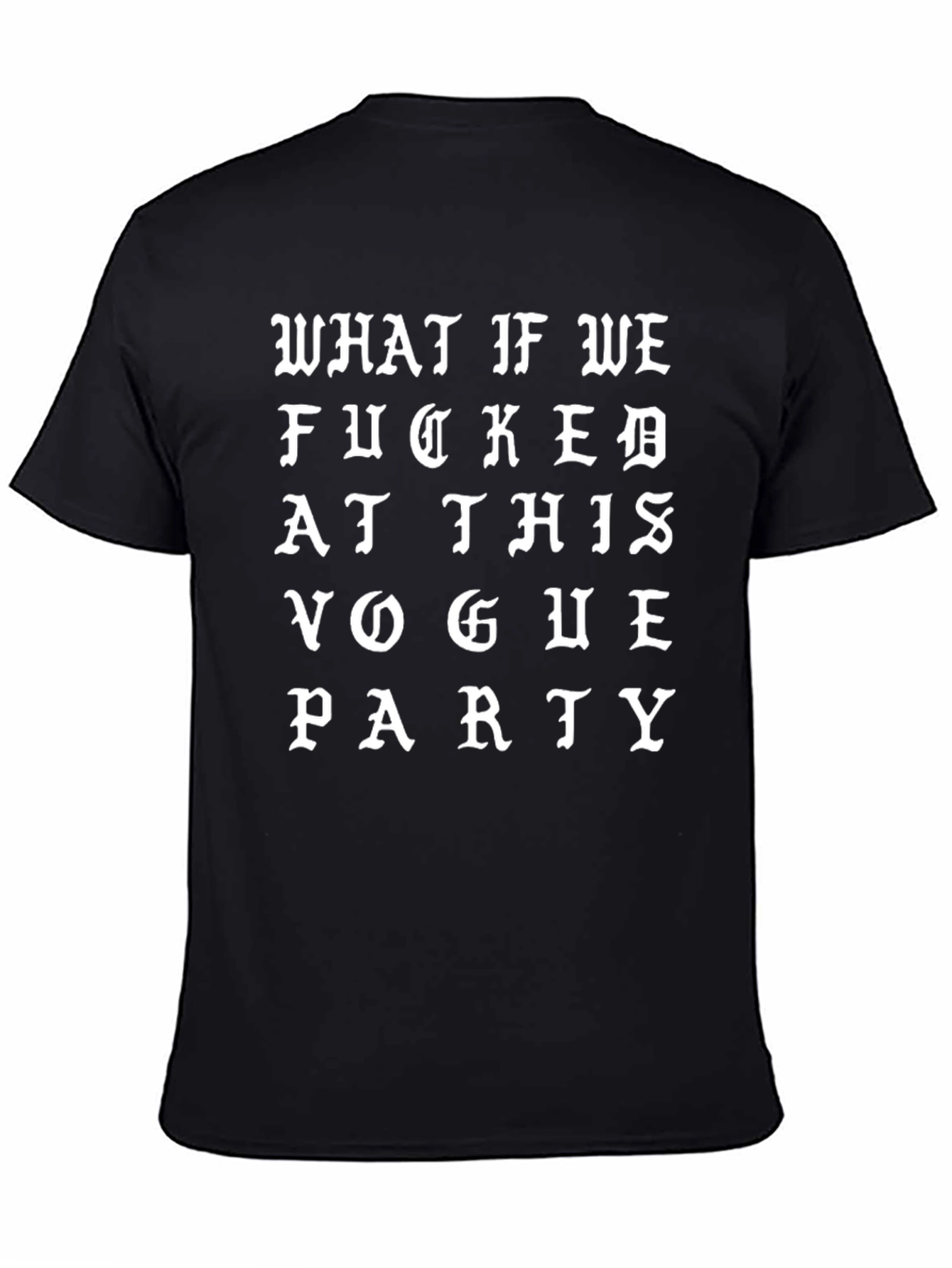 Vogue Party Graphic Tee - Unisex Black T-Shirt