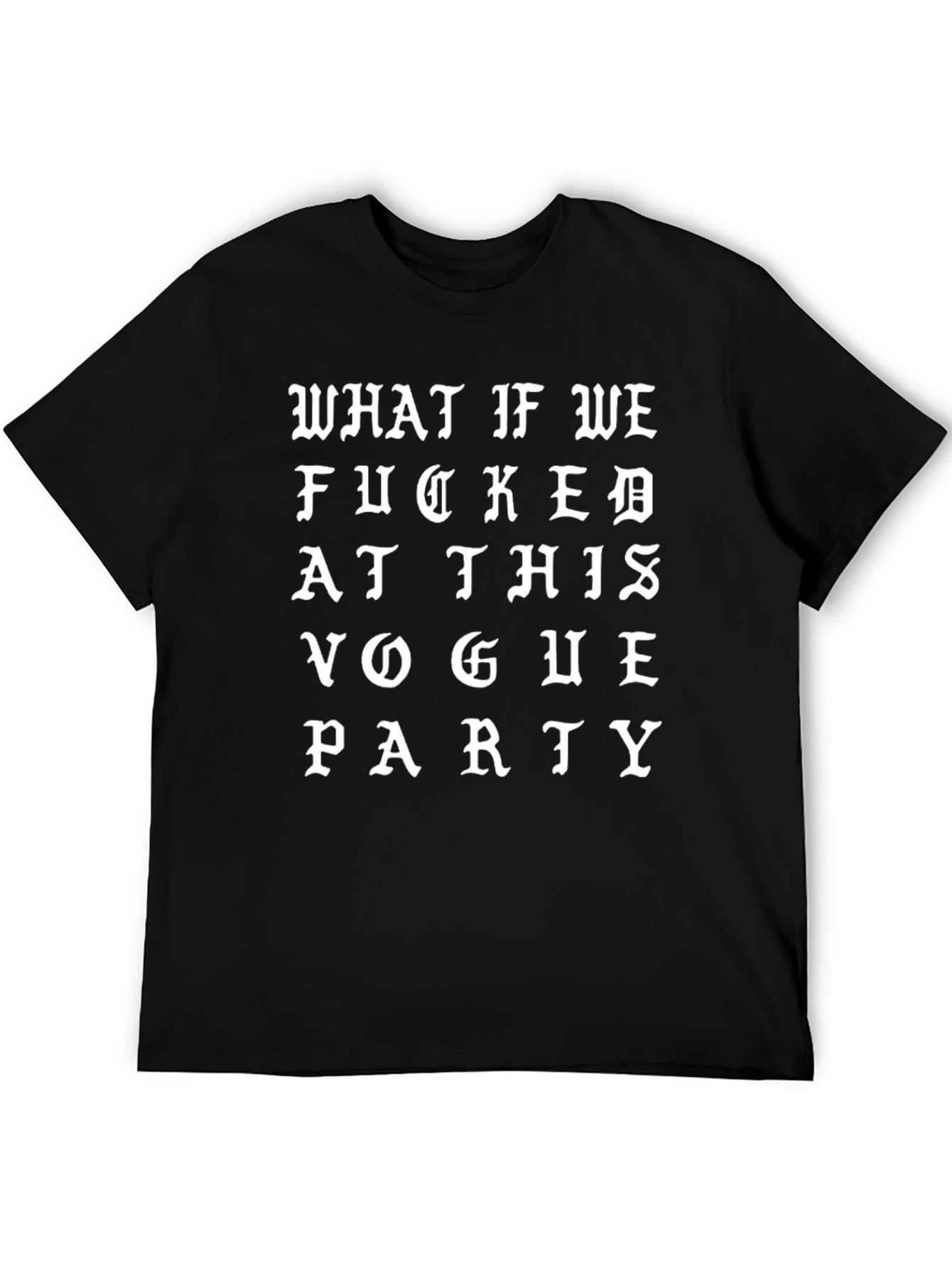 Vogue Party Graphic Tee - Unisex Black T-Shirt