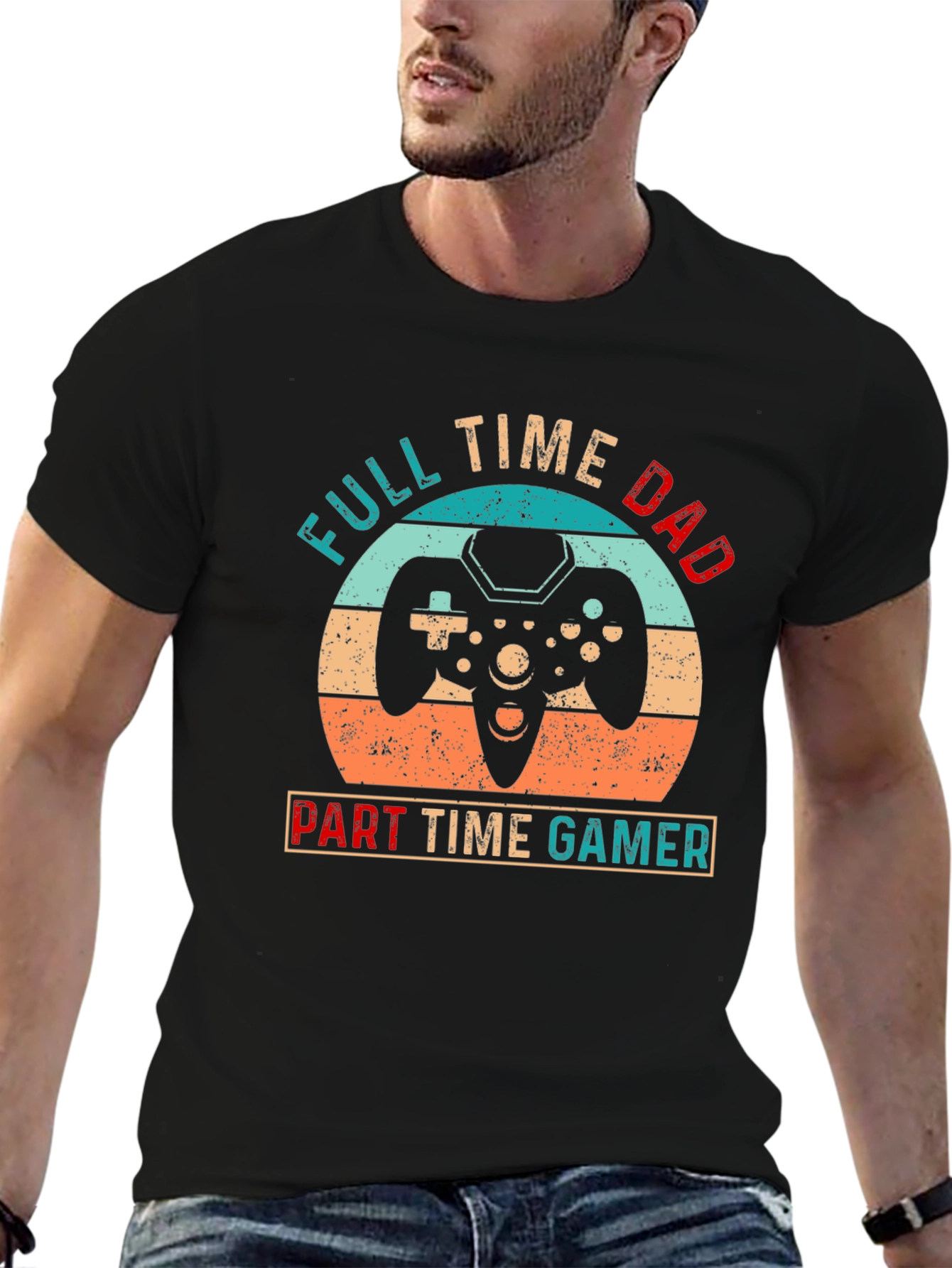 Full Time Dad Part Time Gamer Graphic Tee