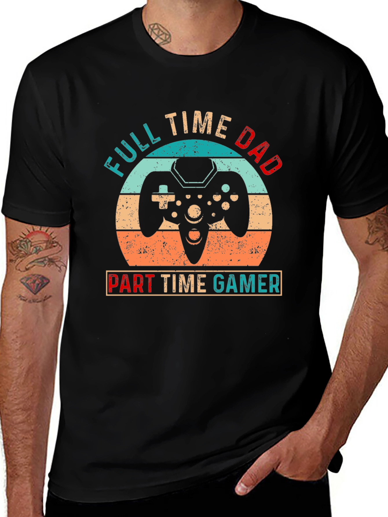Full Time Dad Part Time Gamer Graphic Tee