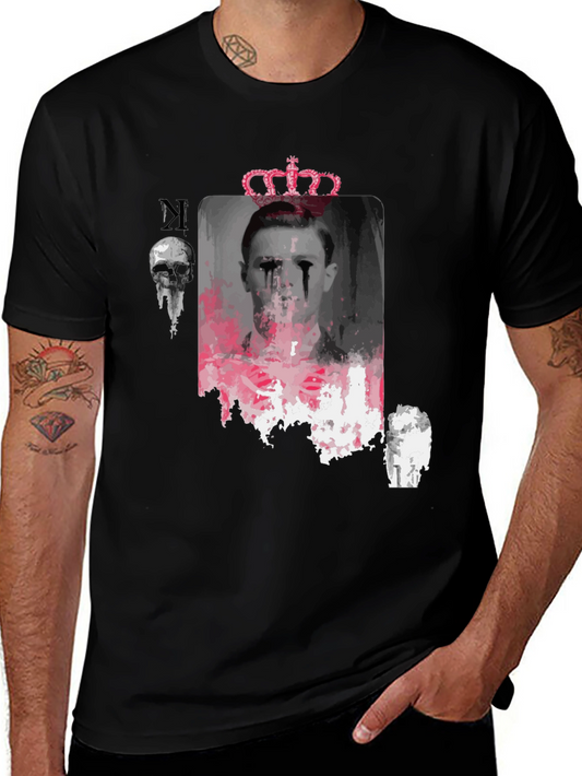 Graphic Print T-Shirt with Crown