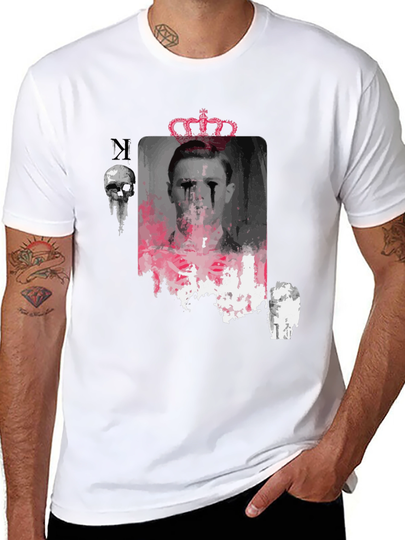 Graphic Print T-Shirt with Crown
