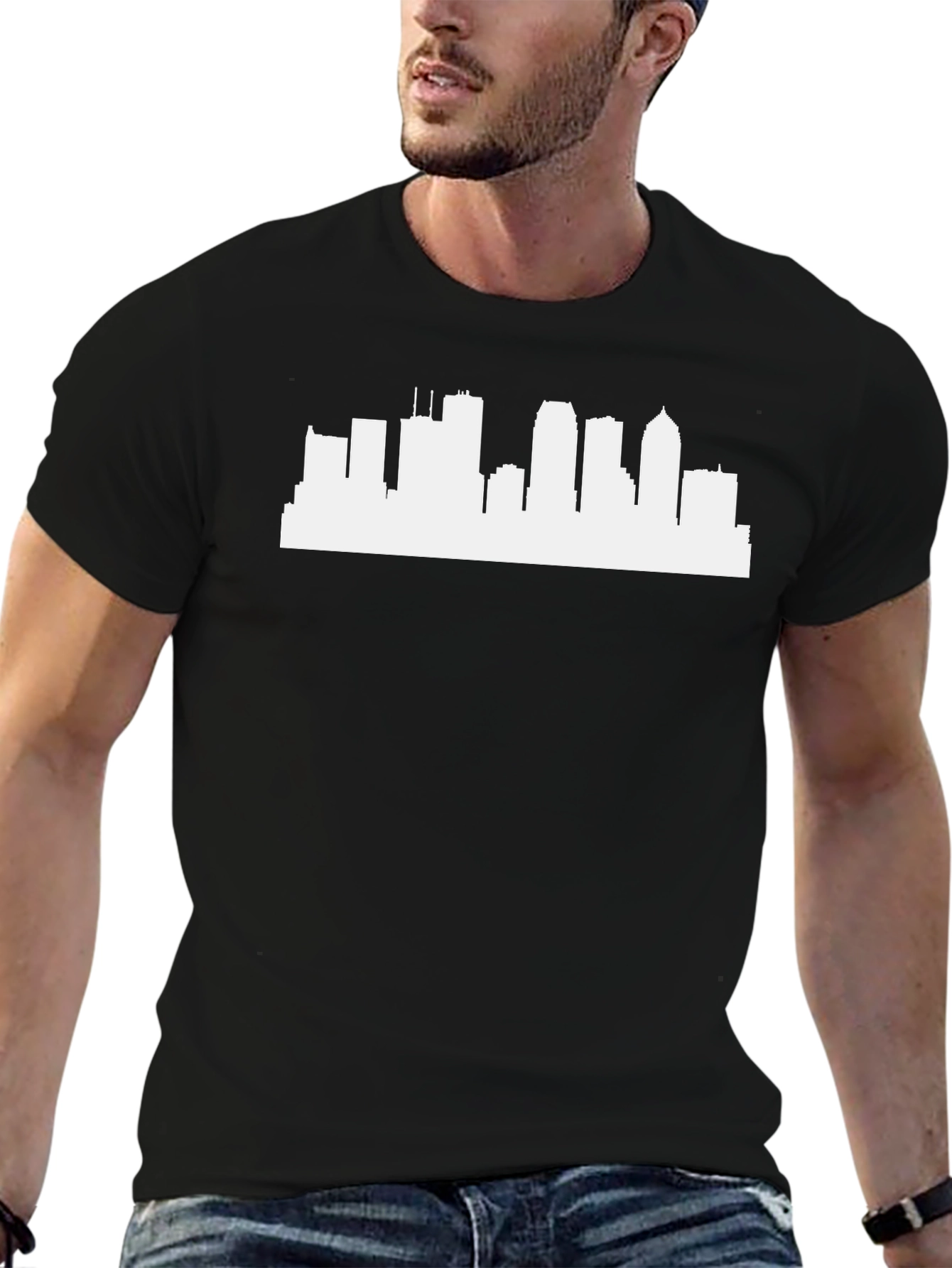 Cityscape Graphic T-Shirt - Modern Silhouette Tee