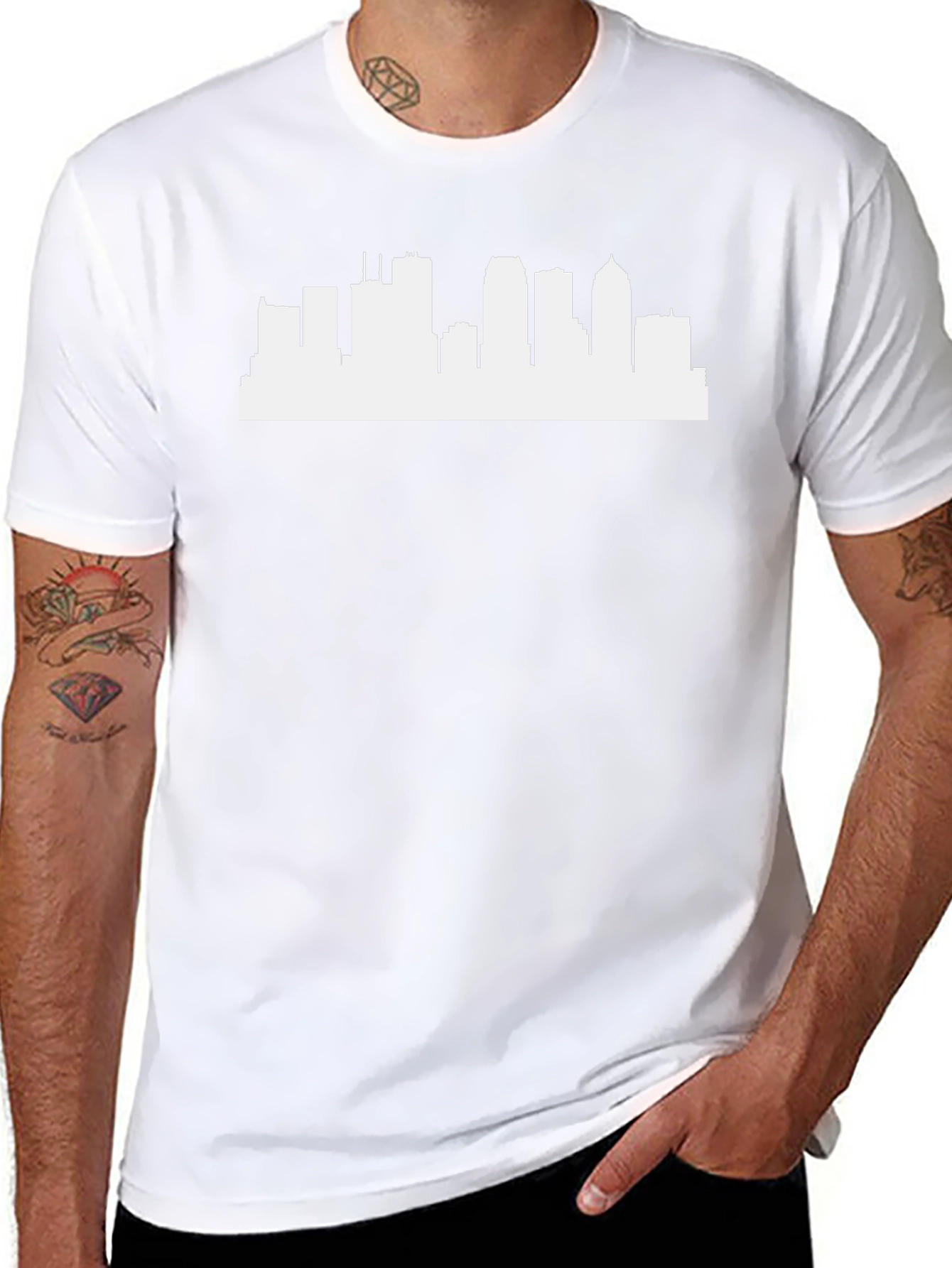 Cityscape Graphic T-Shirt - Modern Silhouette Tee