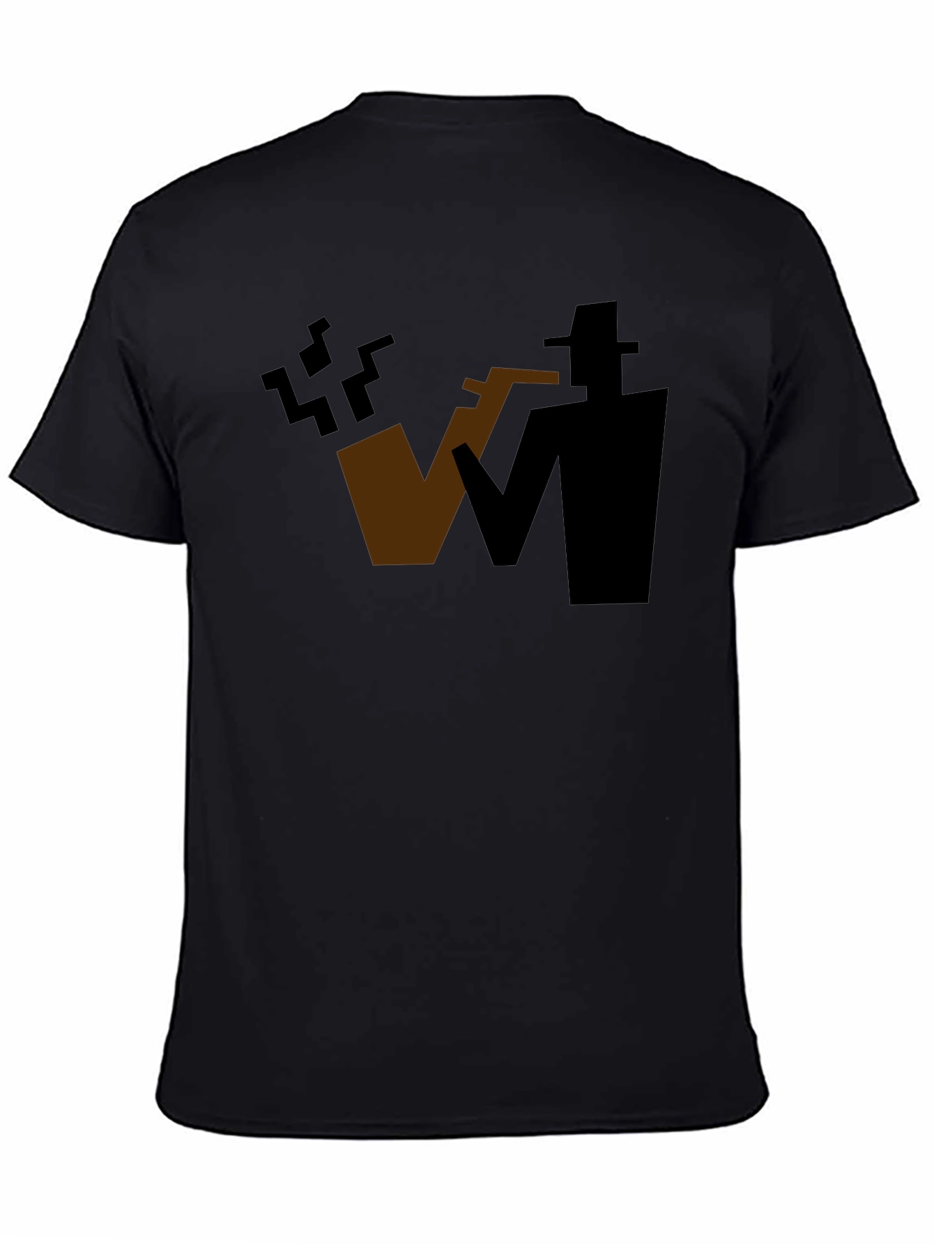 Abstract Smoker Graphic Tee - Cool Casual Shirt