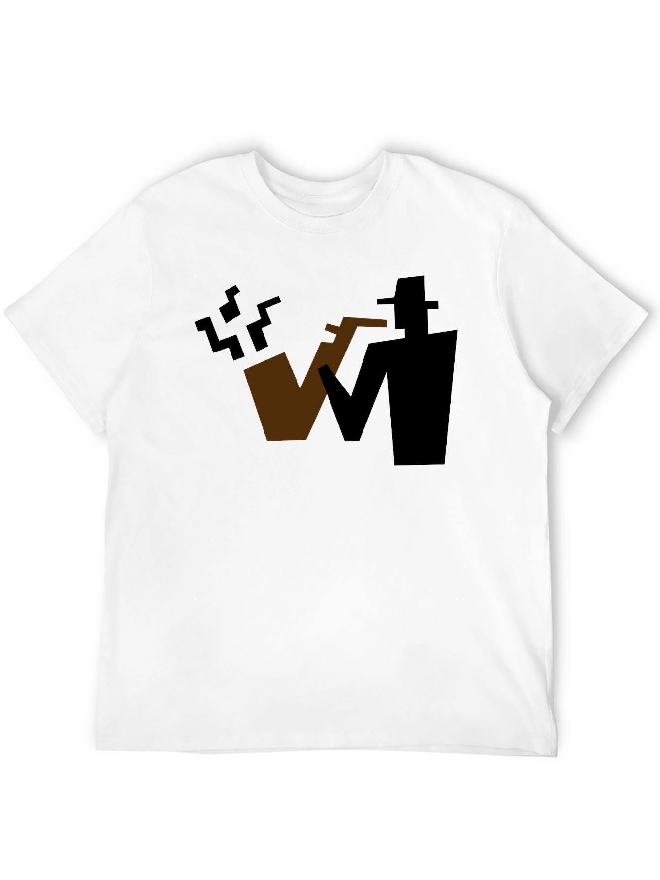 Abstract Smoker Graphic Tee - Cool Casual Shirt