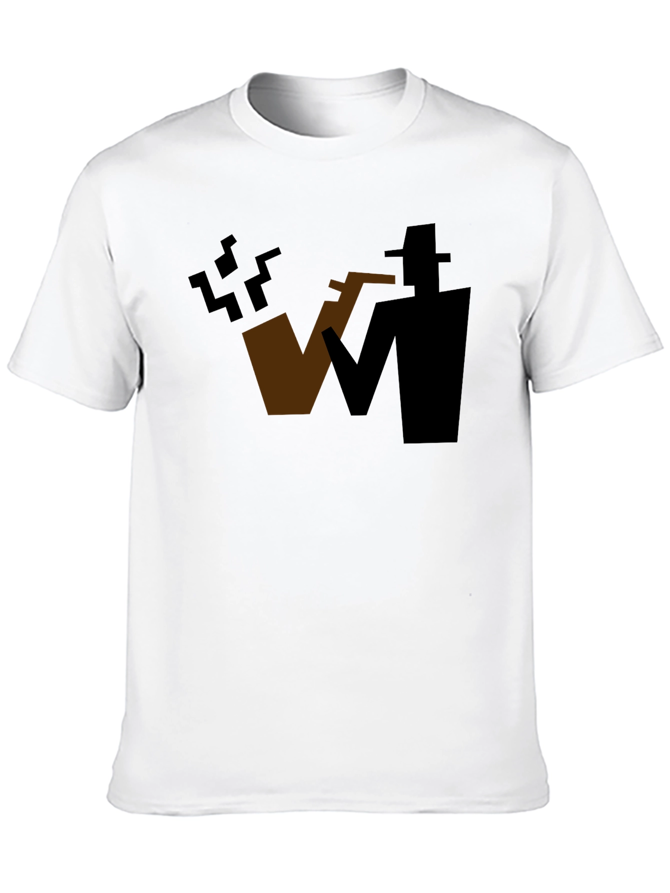Abstract Smoker Graphic Tee - Cool Casual Shirt