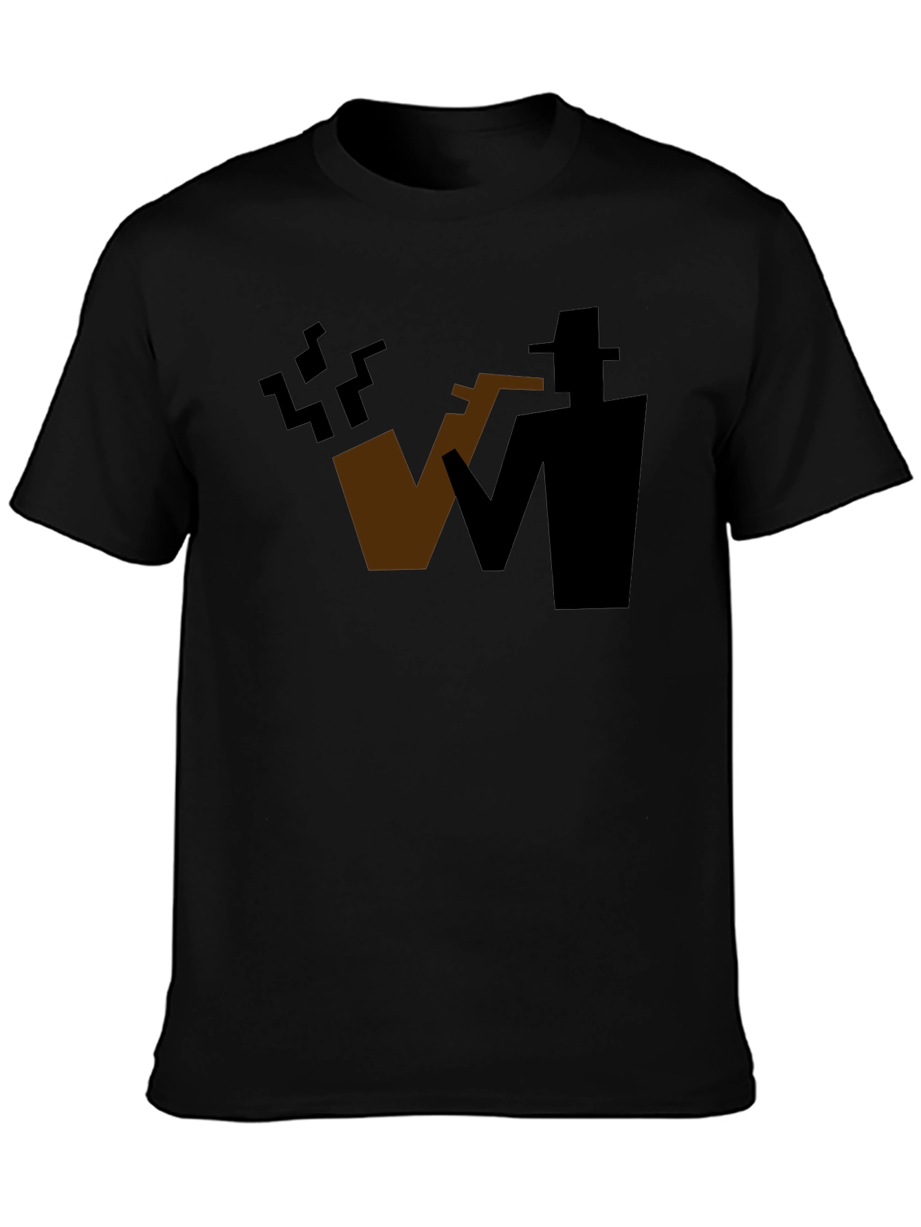 Abstract Smoker Graphic Tee - Cool Casual Shirt