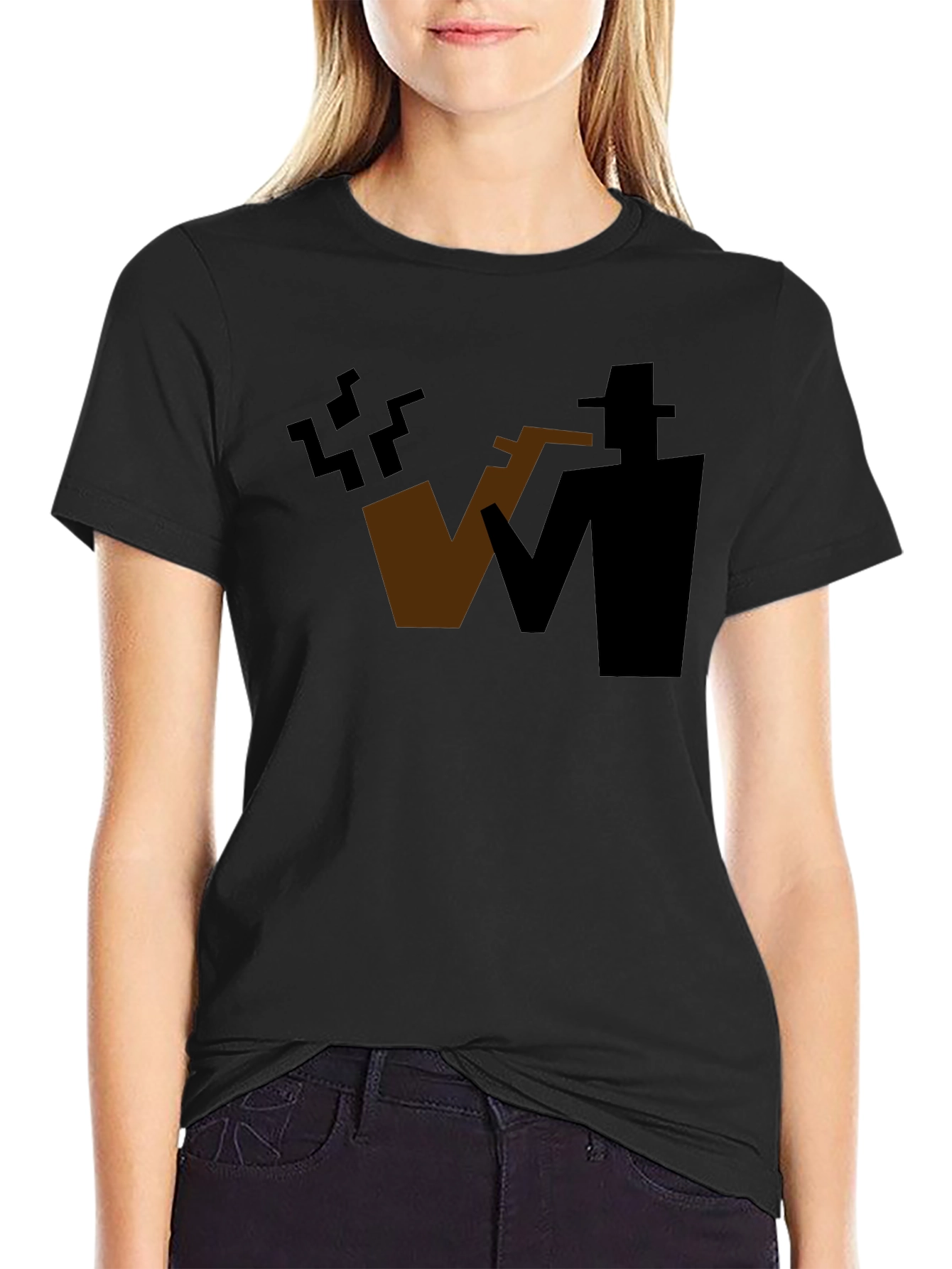 Abstract Smoker Graphic Tee - Cool Casual Shirt