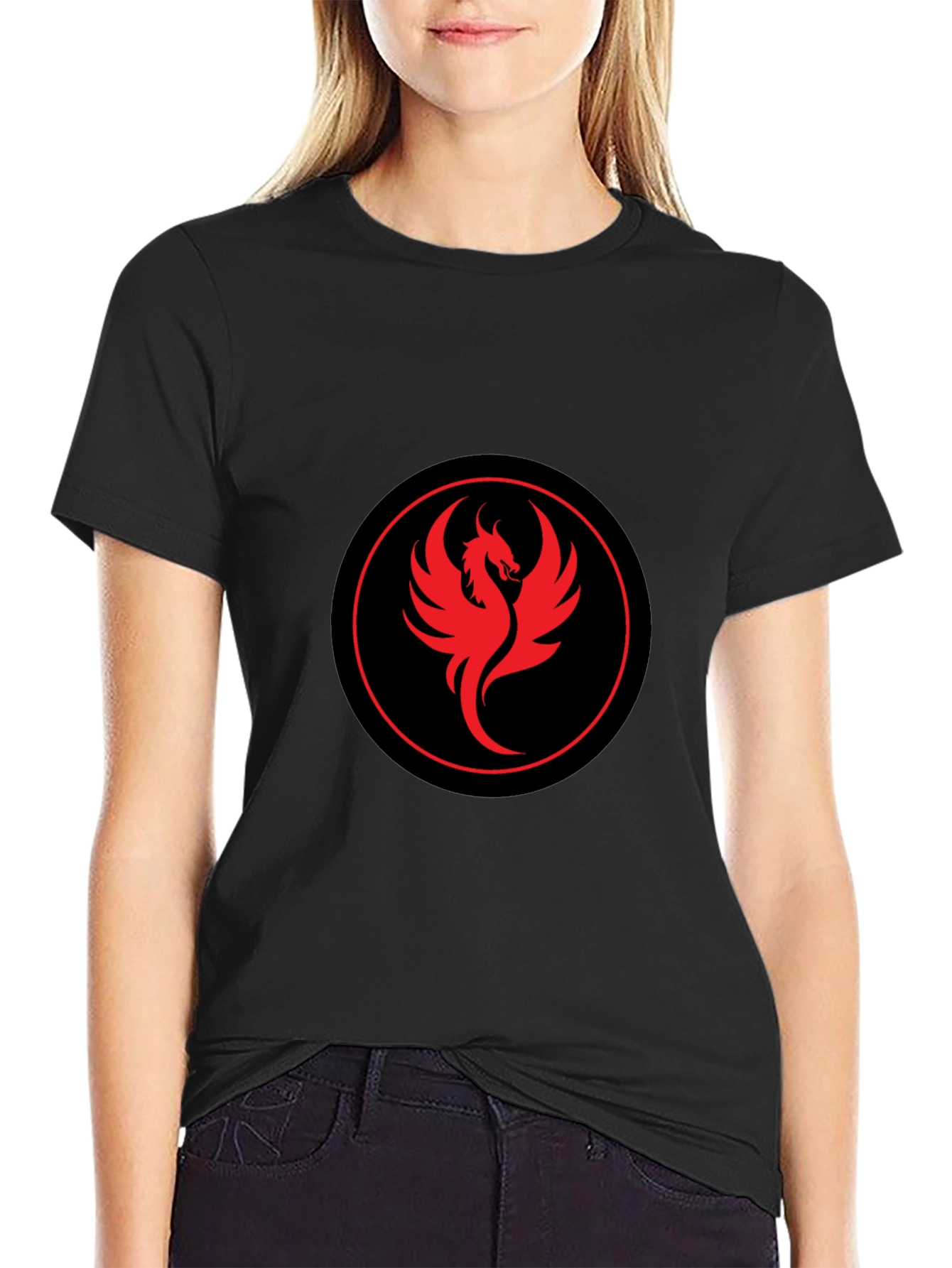 Phoenix Graphic Black Tee