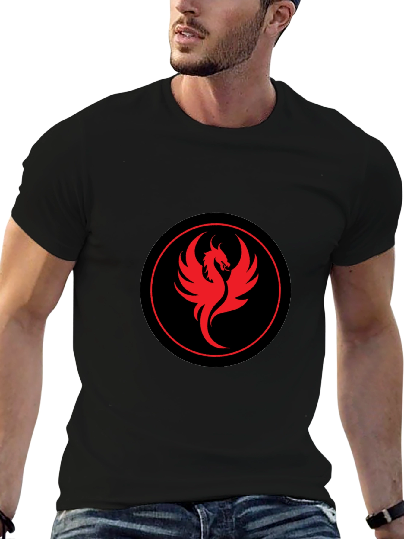 Phoenix Graphic Black Tee