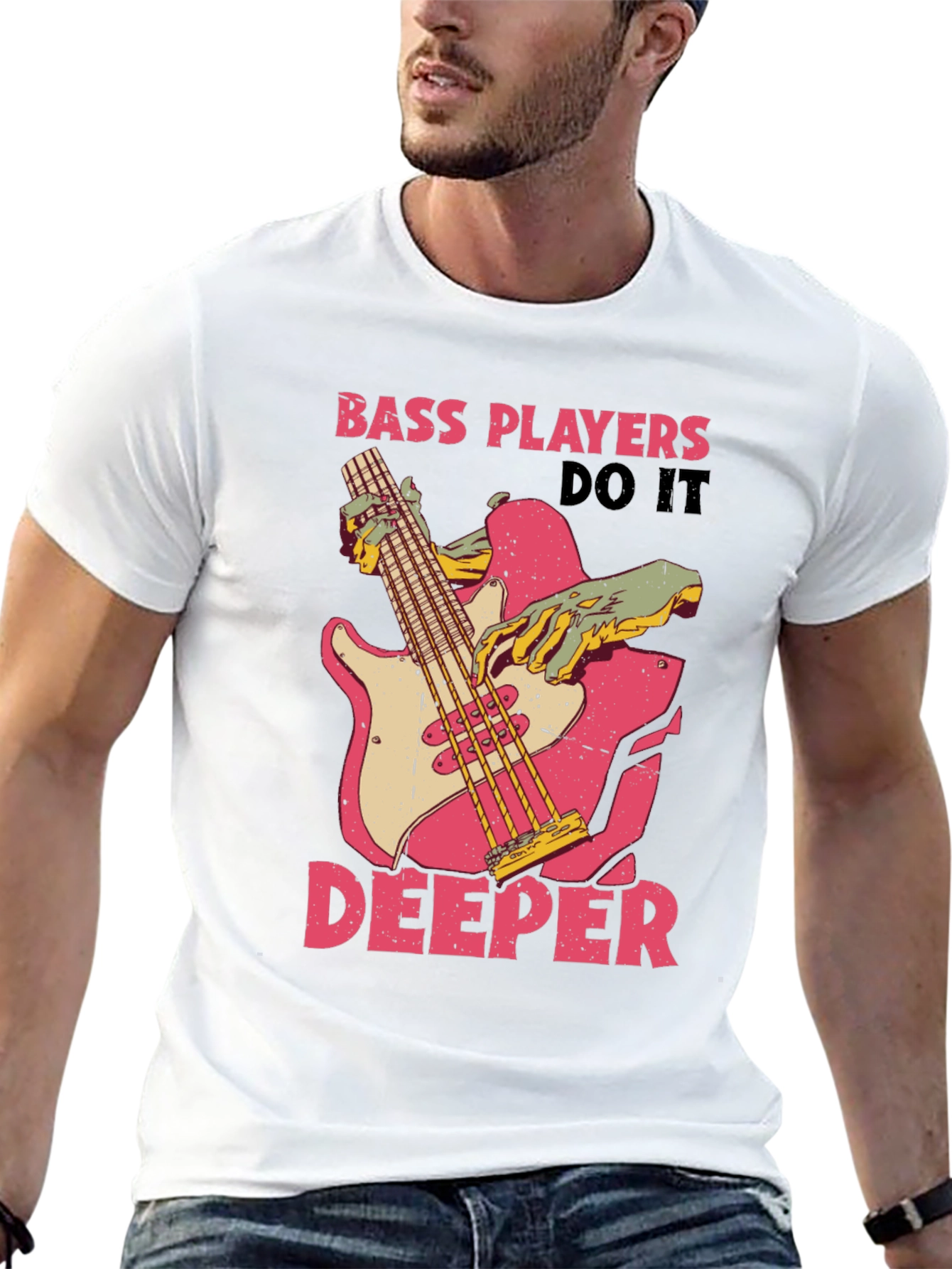 Bass Players Do It Deeper Graphic T-Shirt