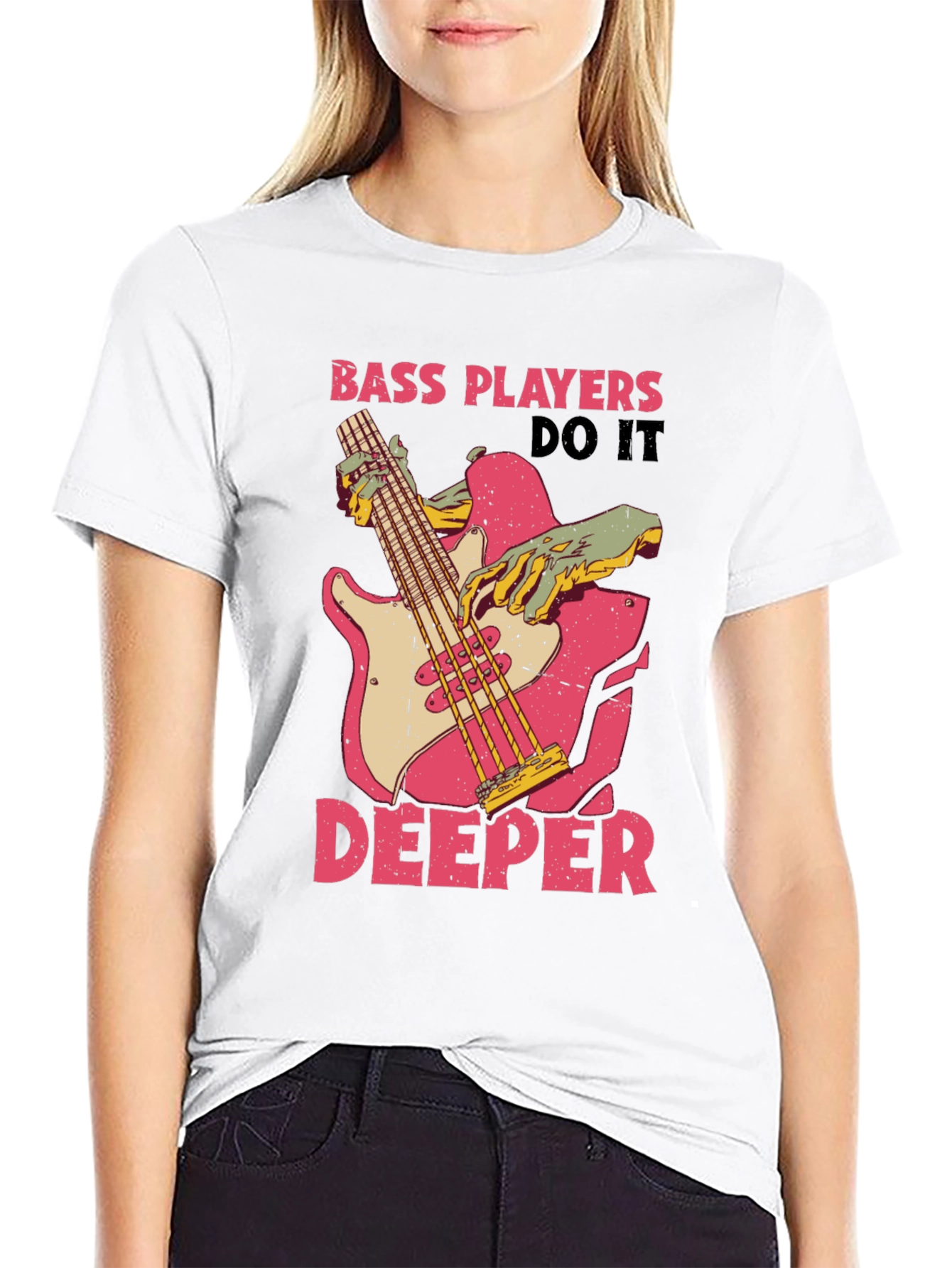 Bass Players Do It Deeper Graphic T-Shirt
