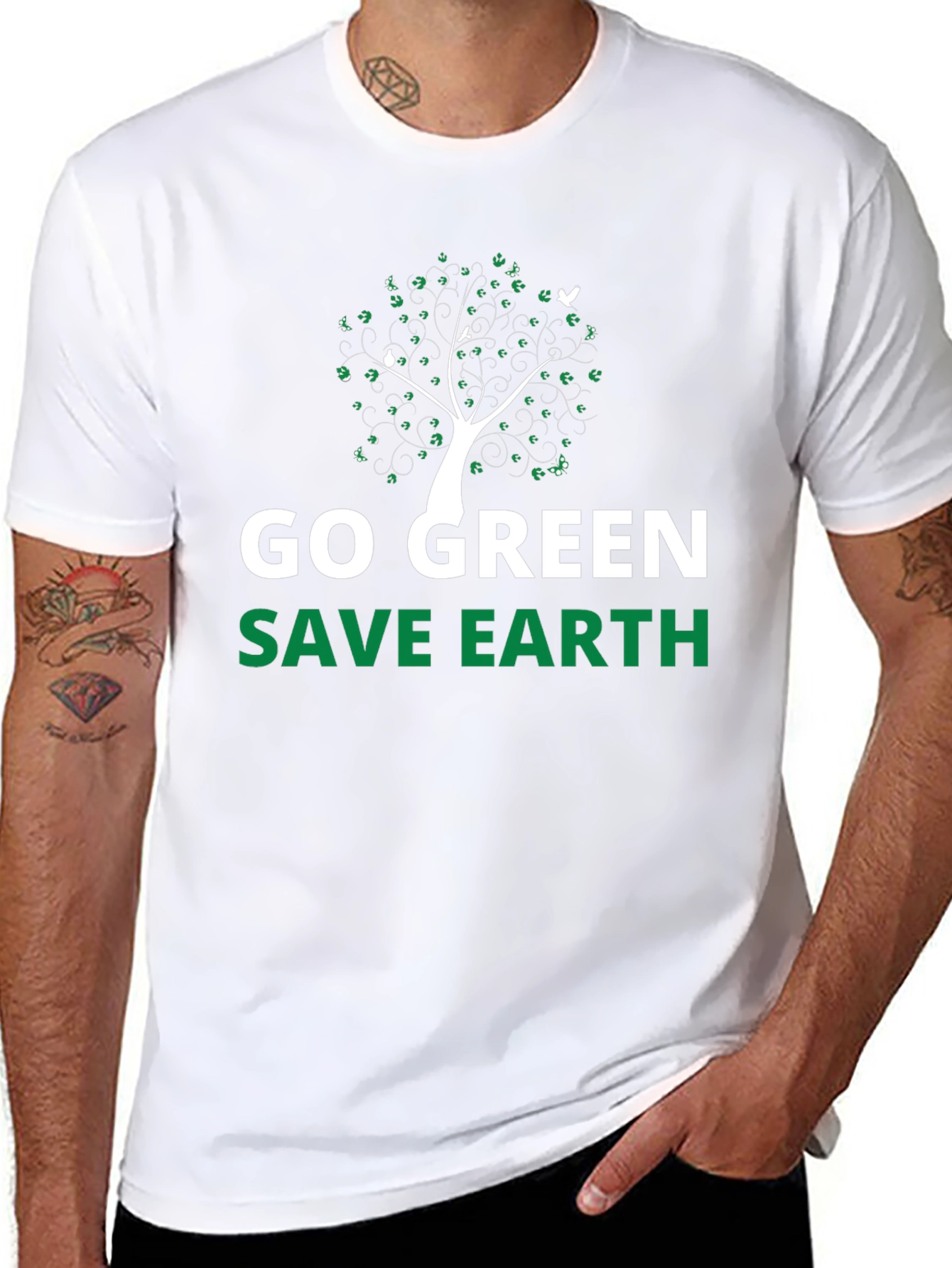 Go Green Save Earth Graphic Tee