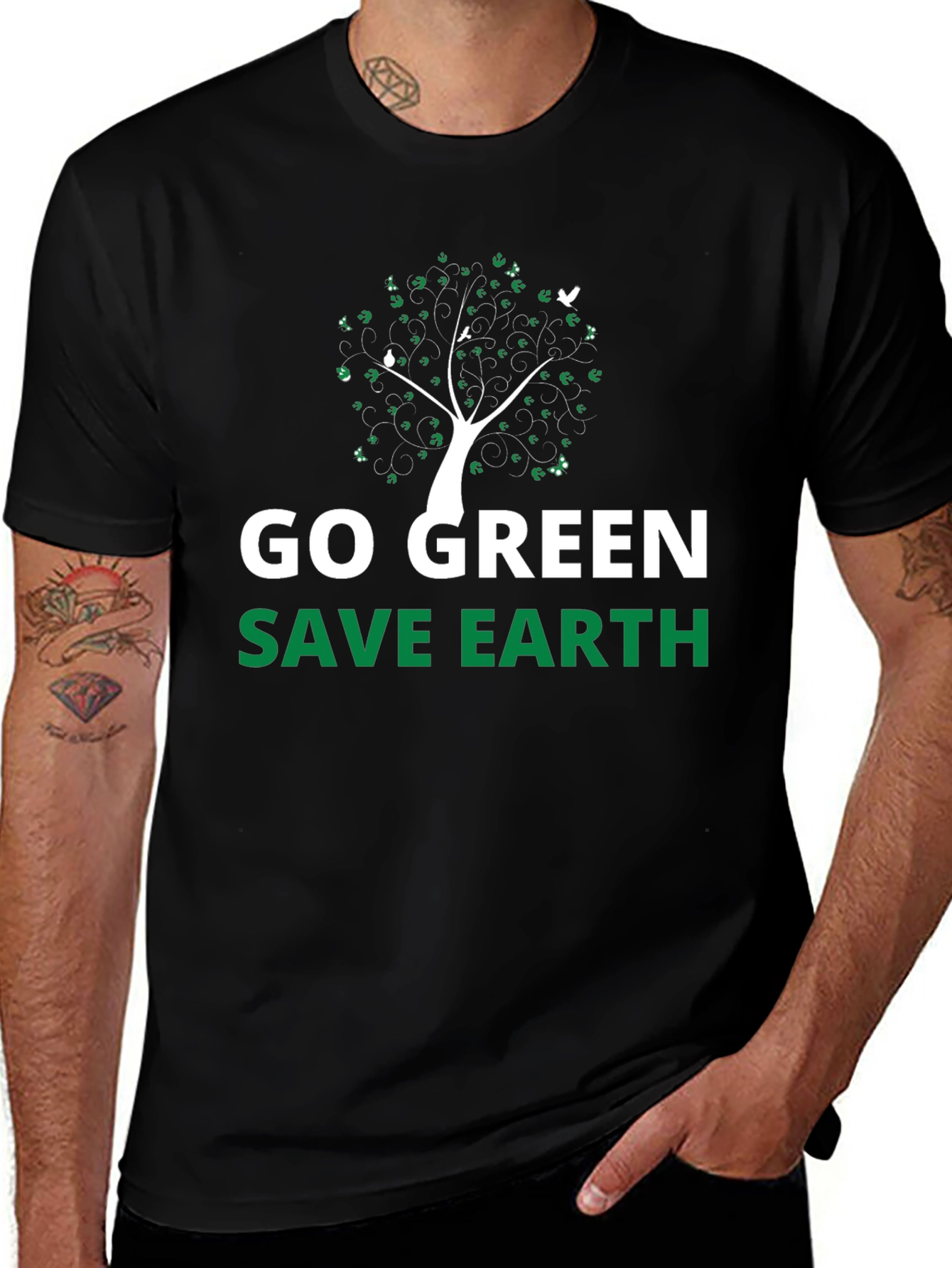 Go Green Save Earth Graphic Tee